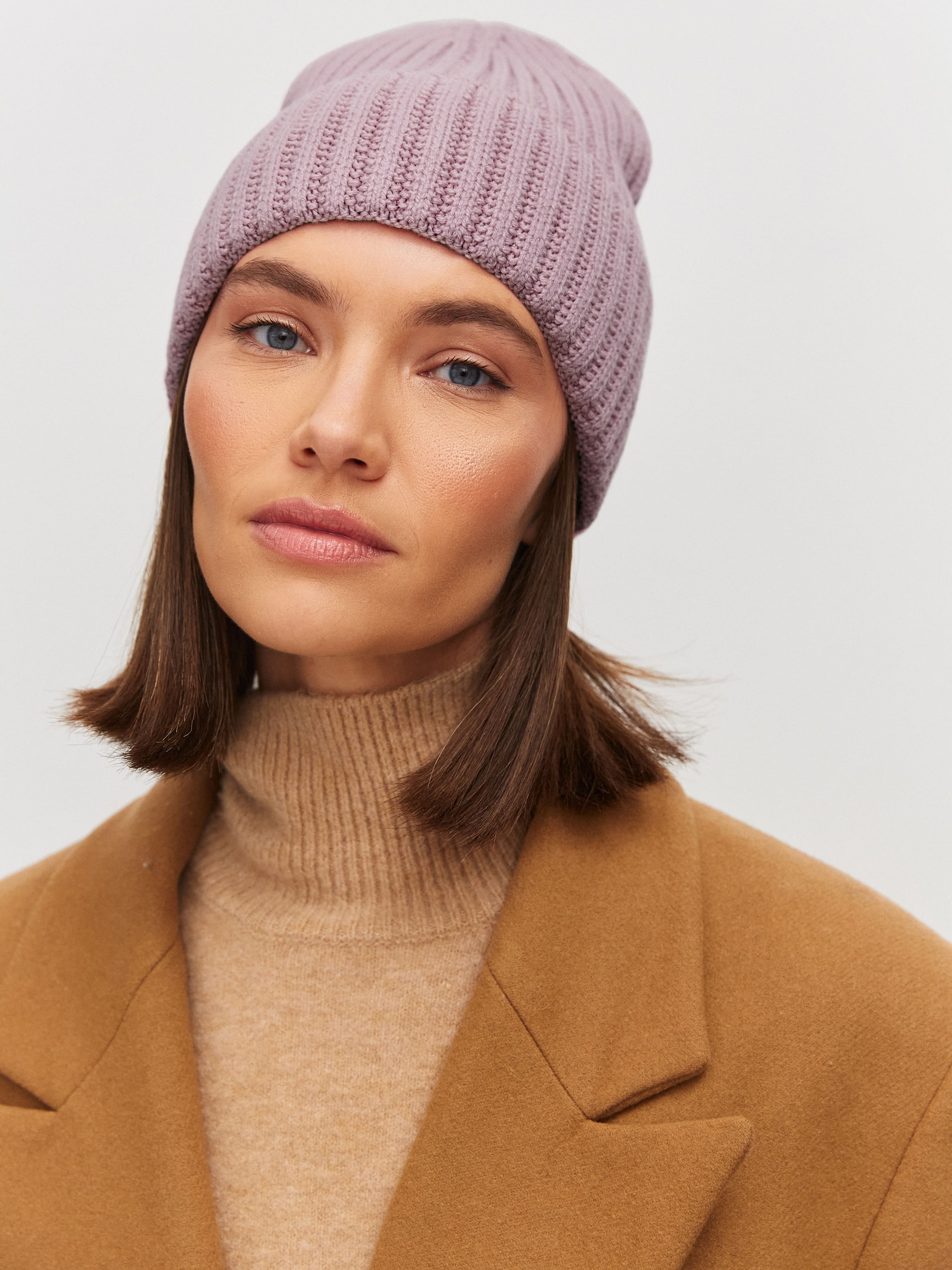 Лайт2 шапка трикотажная (розовато-серый, 56-58)