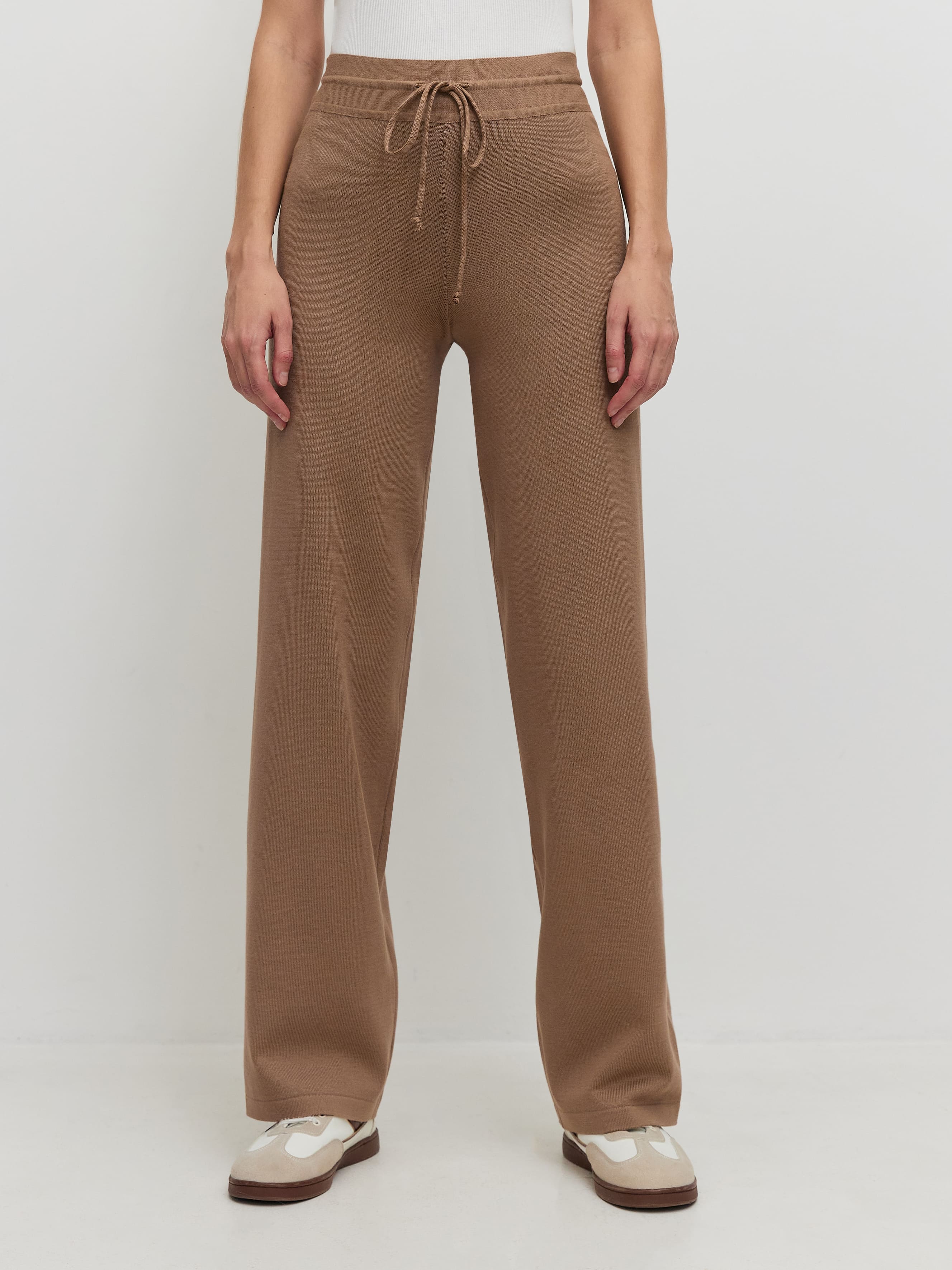 Палаццо брюки трикотажные (какао, 40-42/164-170)