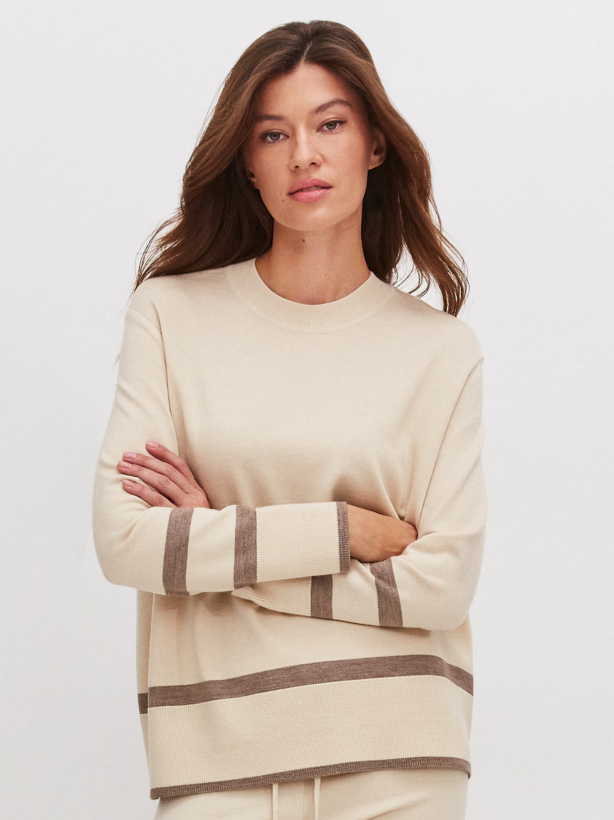 Стрит джемпер трикотажный (кремовый, 44-46)