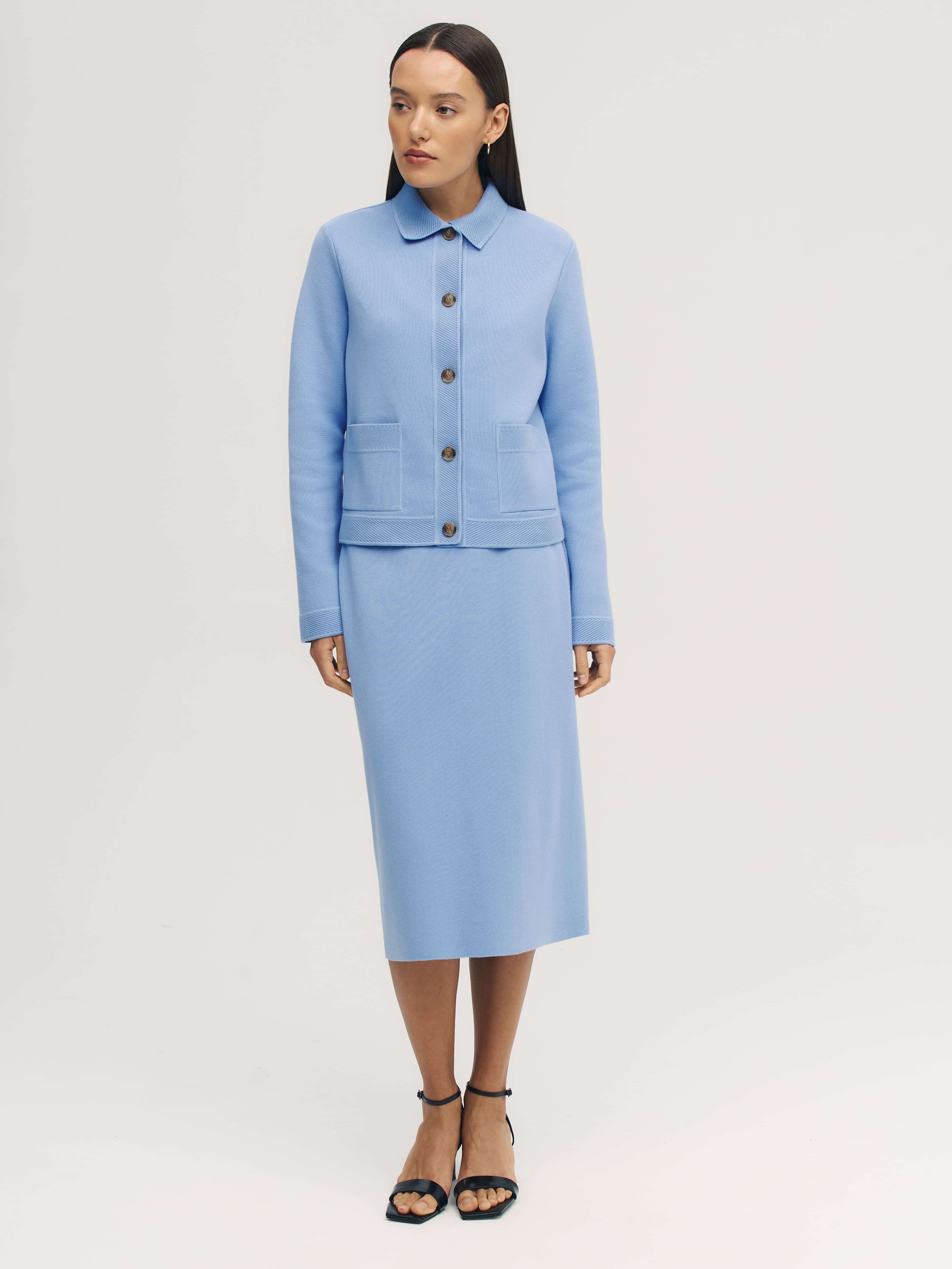 Моне юбка трикотажная (василек, 46)