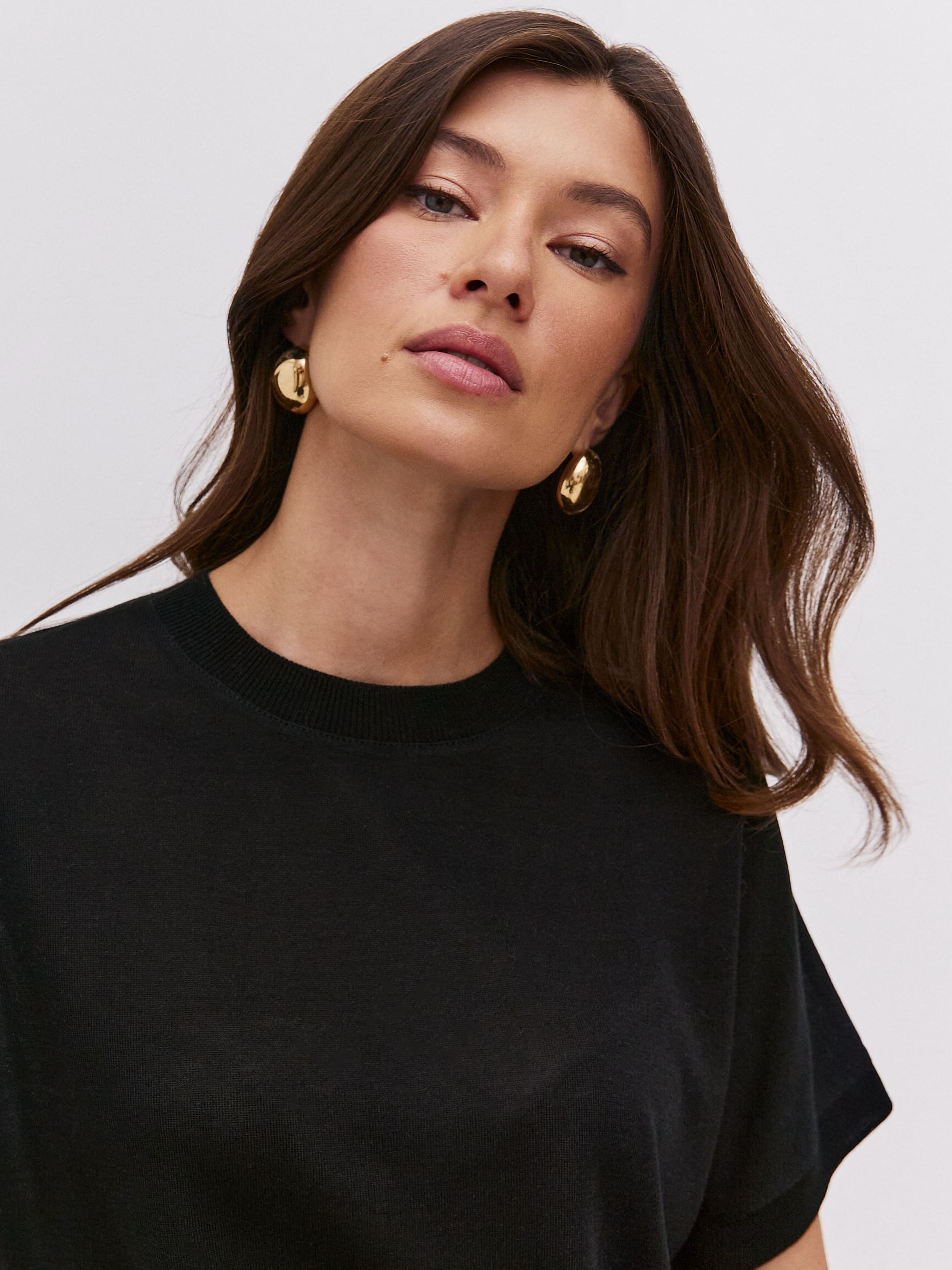 Мика джемпер (футболка) трикотажный (черный, One size (44-52))