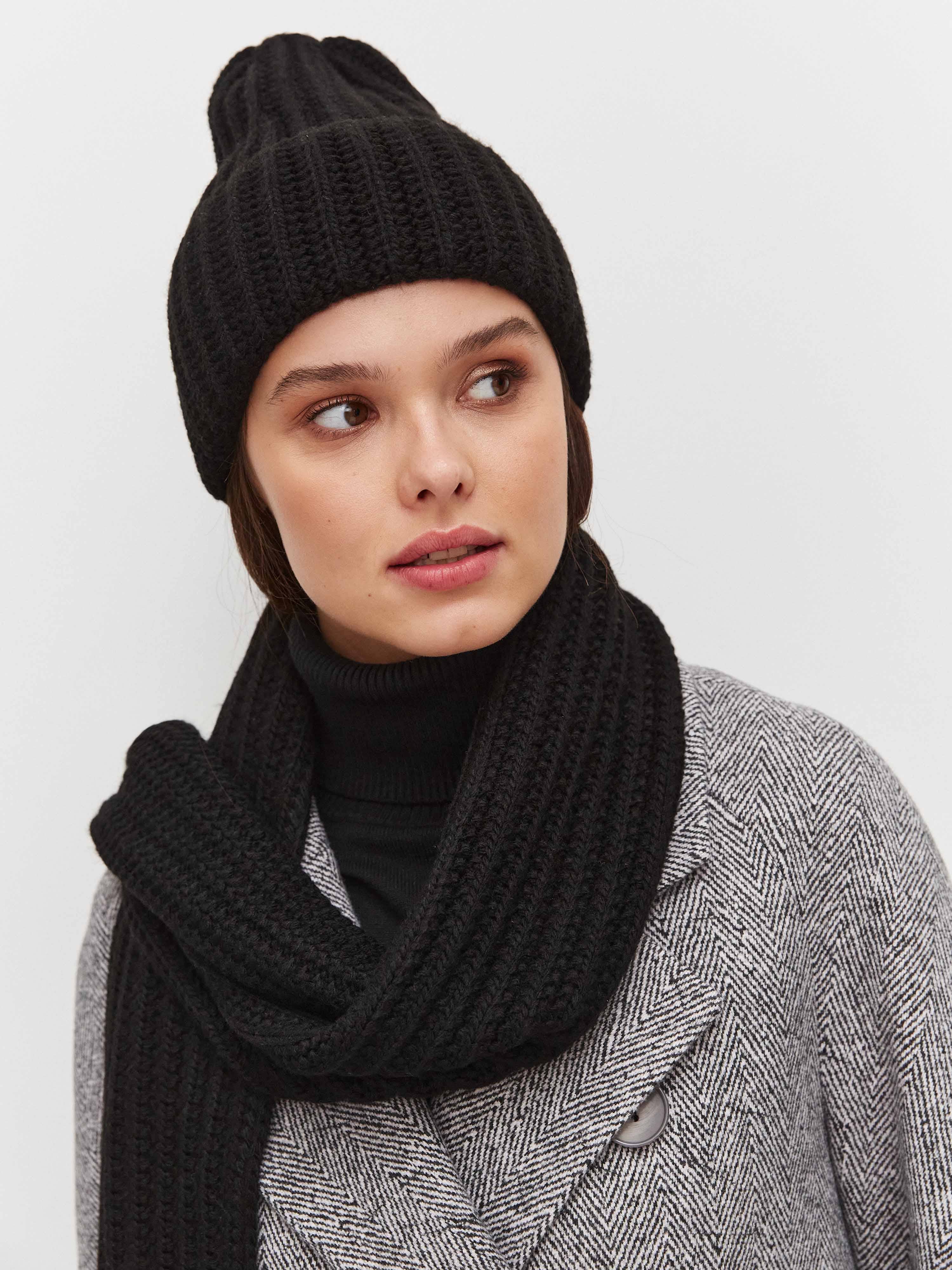 Черри шапка трикотажная (черный, 56-58)