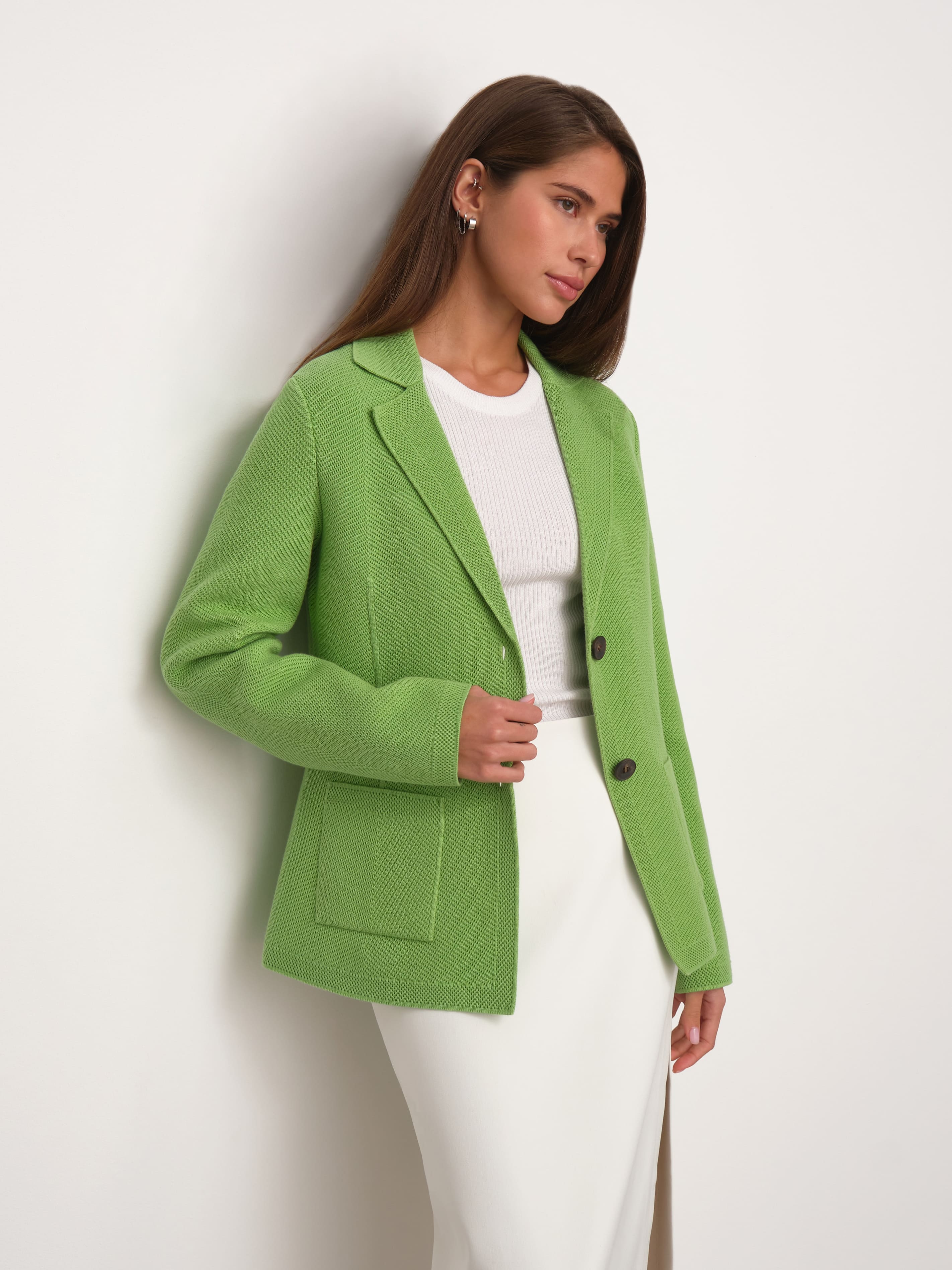 Рута жакет трикотажный (салатовый, 46)