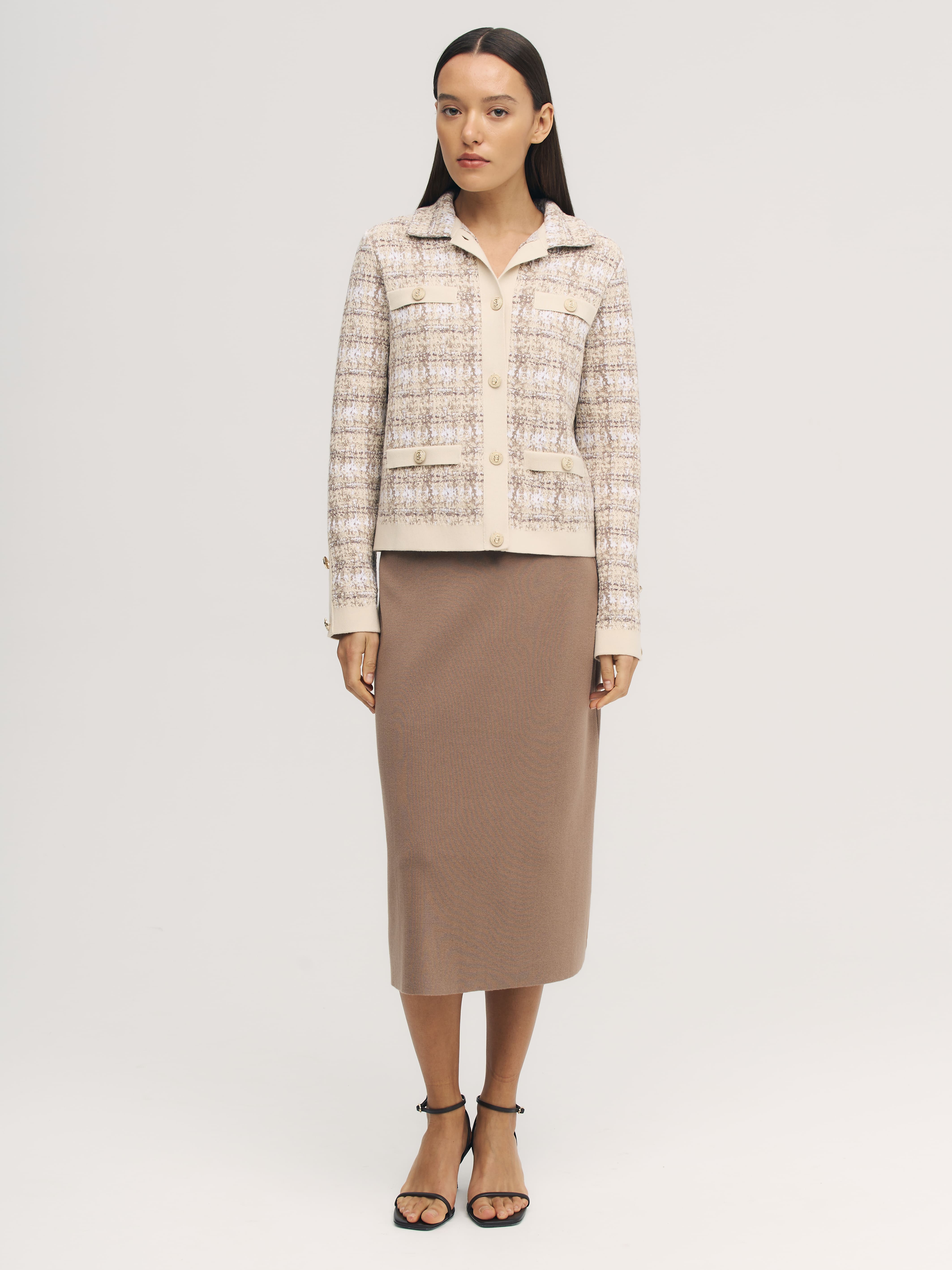 Моне юбка трикотажная (какао, 46)