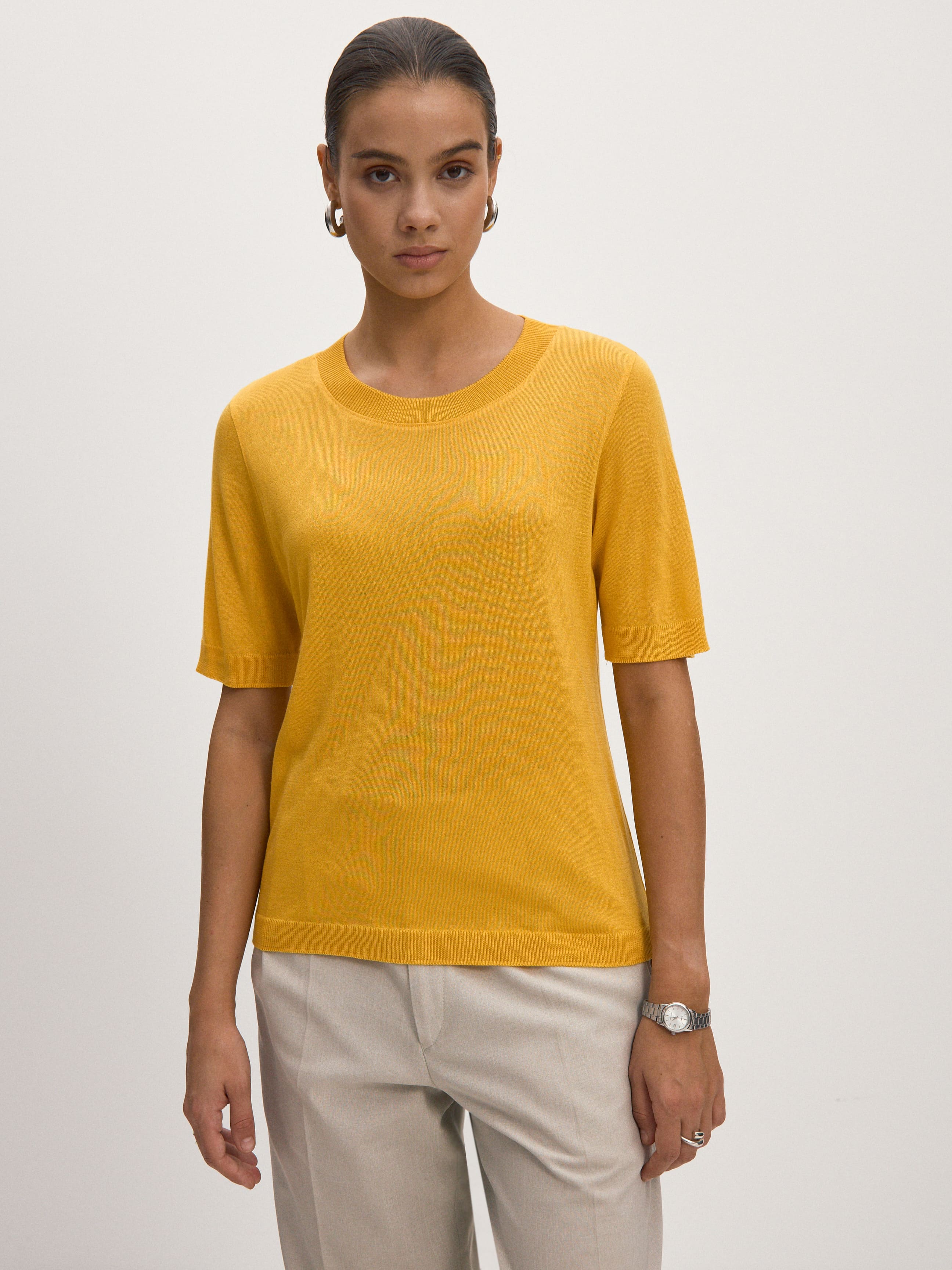 Адель джемпер (футболка) трикотажный (желтый, 44-46)