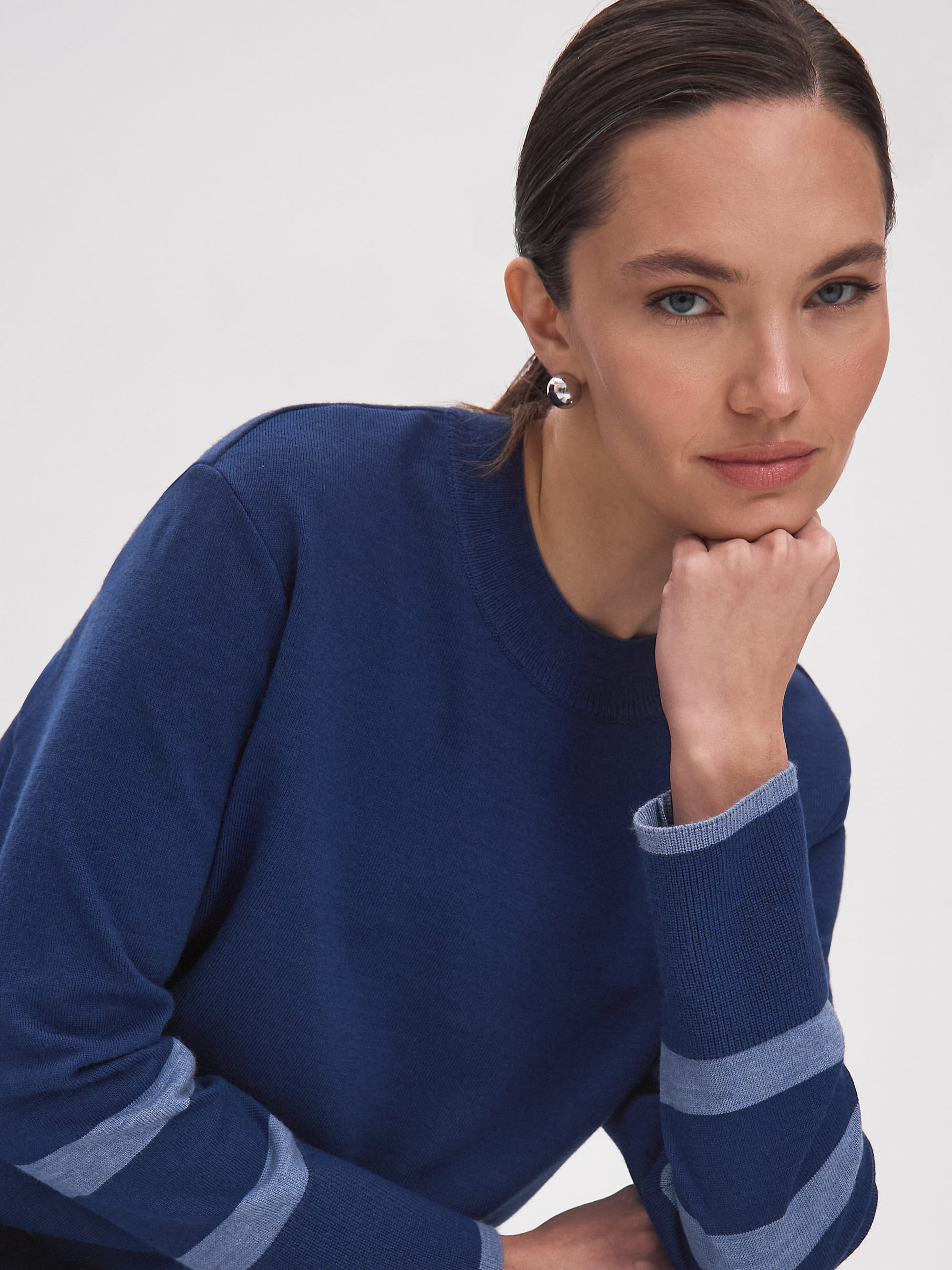 Стрит джемпер трикотажный (т. синий, 44-46)