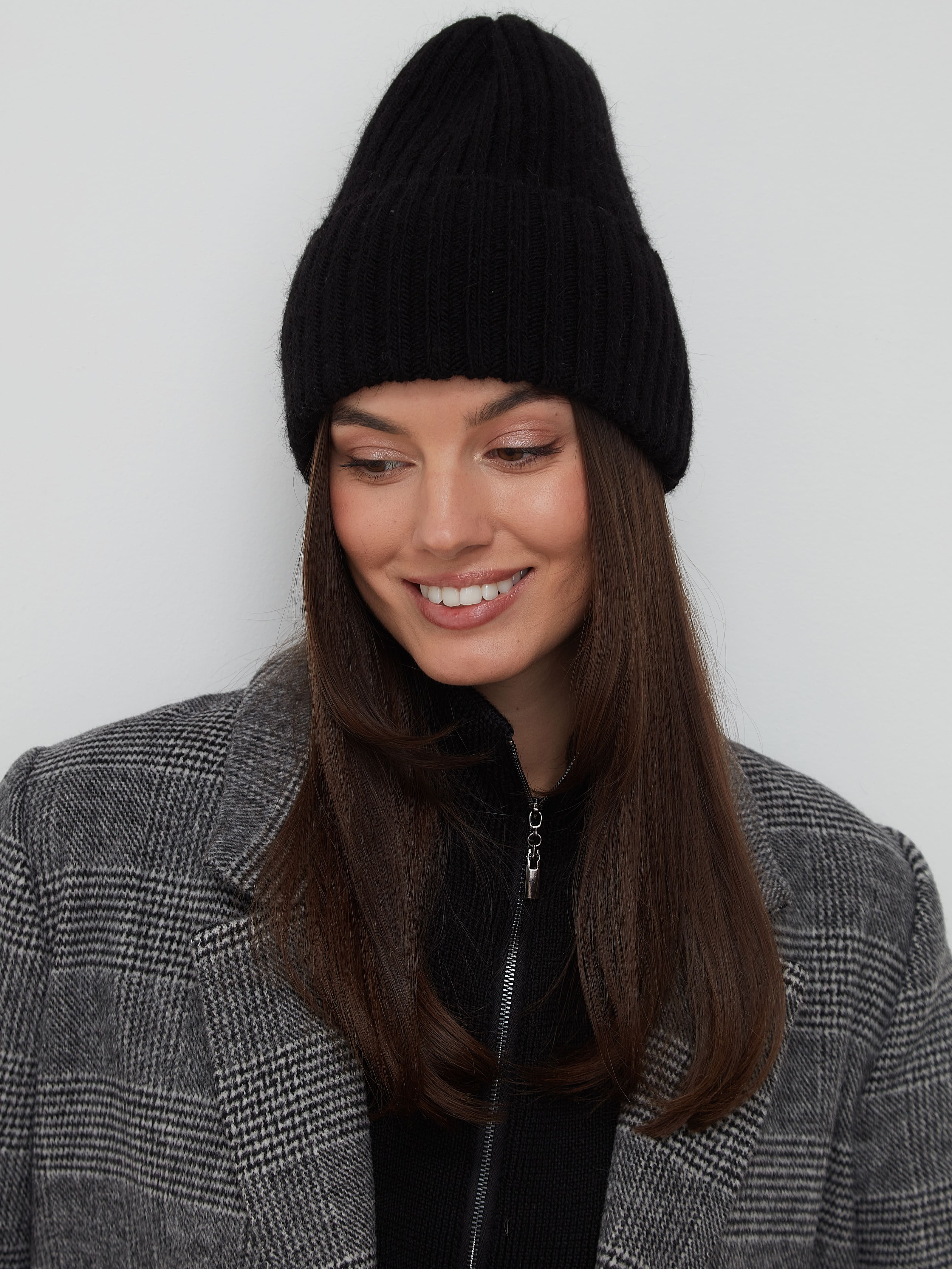 Нуга шапка трикотажная (черный, 56-58)