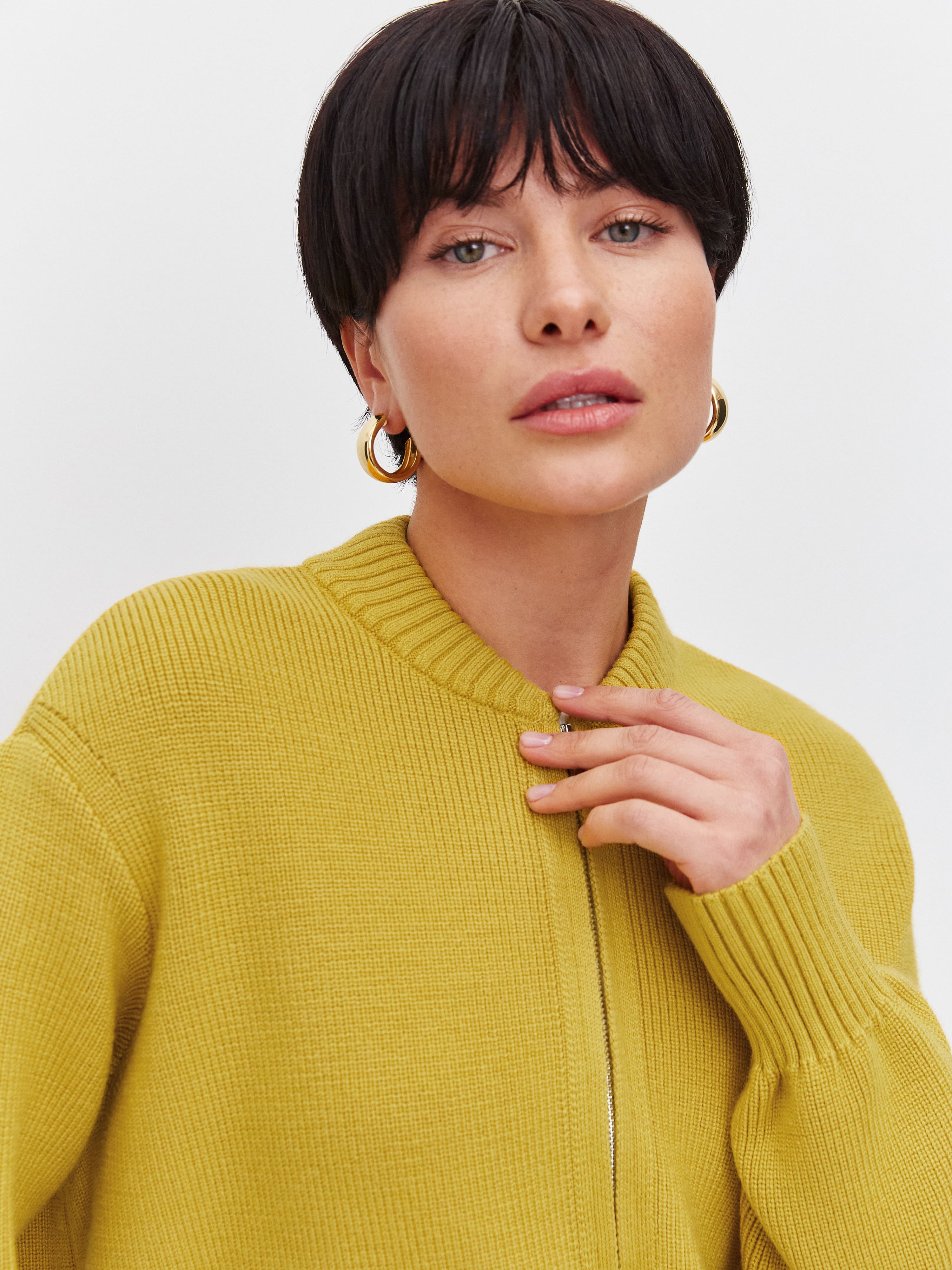 Эльба джемпер (бомбер) трикотажный (охра, 44-46)