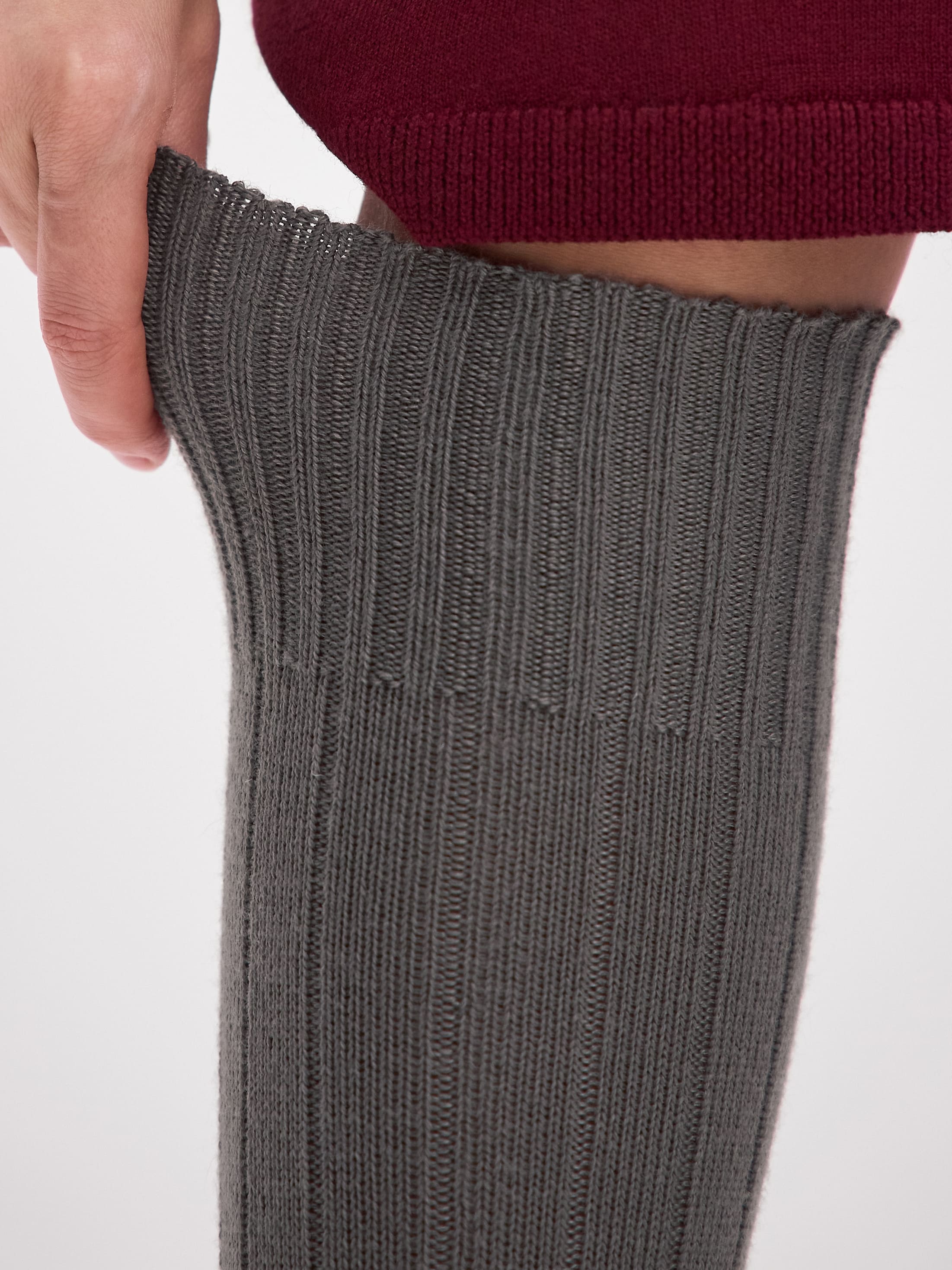 Гольфы трикотажные Степ (мышиный, 36-40)