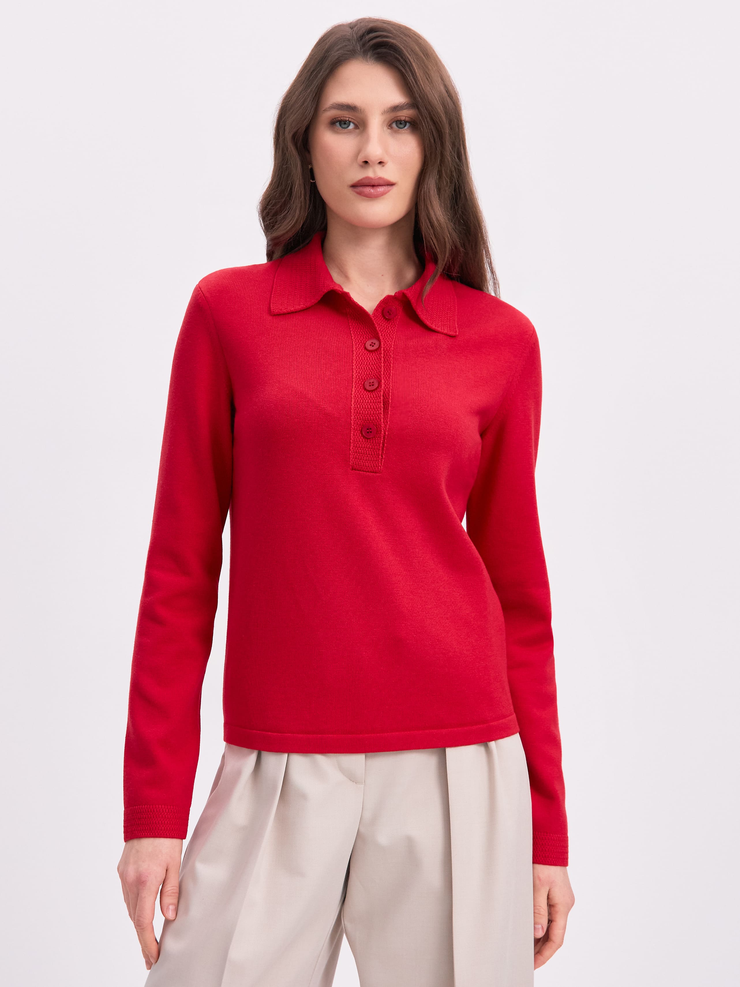 Фреско джемпер трикотажный (красный, 44-46)