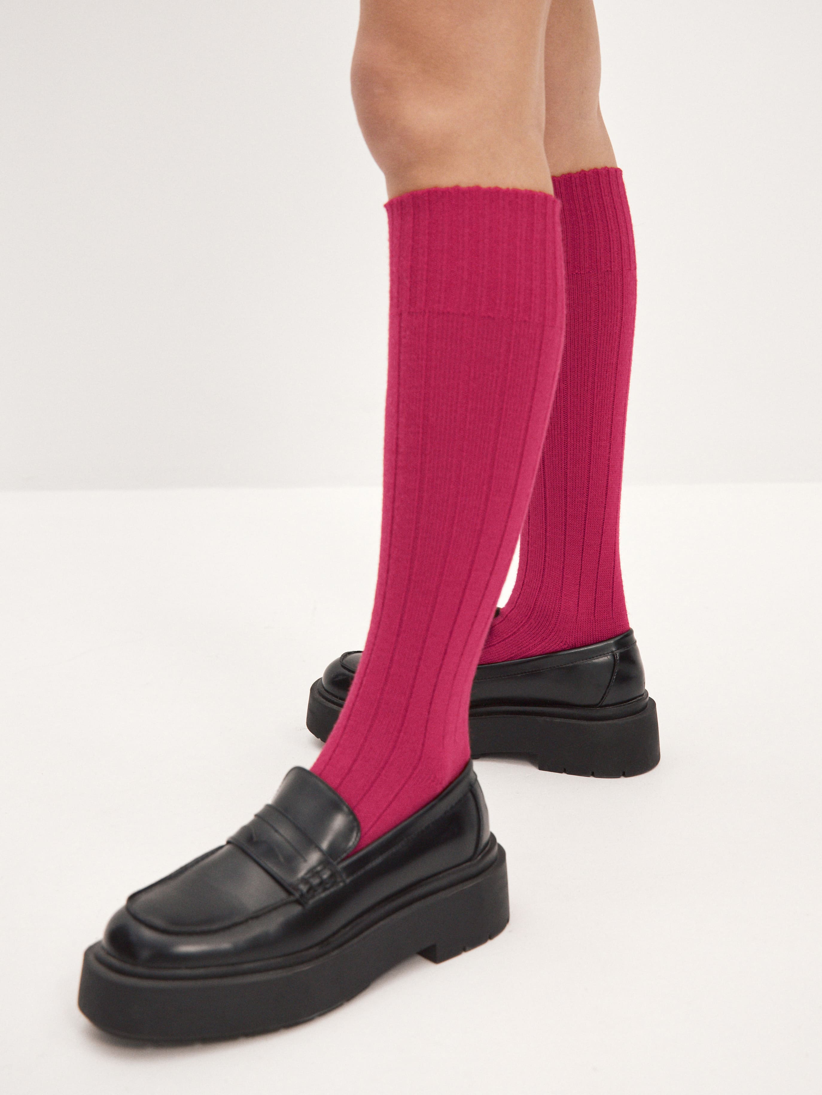 Гольфы трикотажные Степ (ярко-малиновый, 36-40)