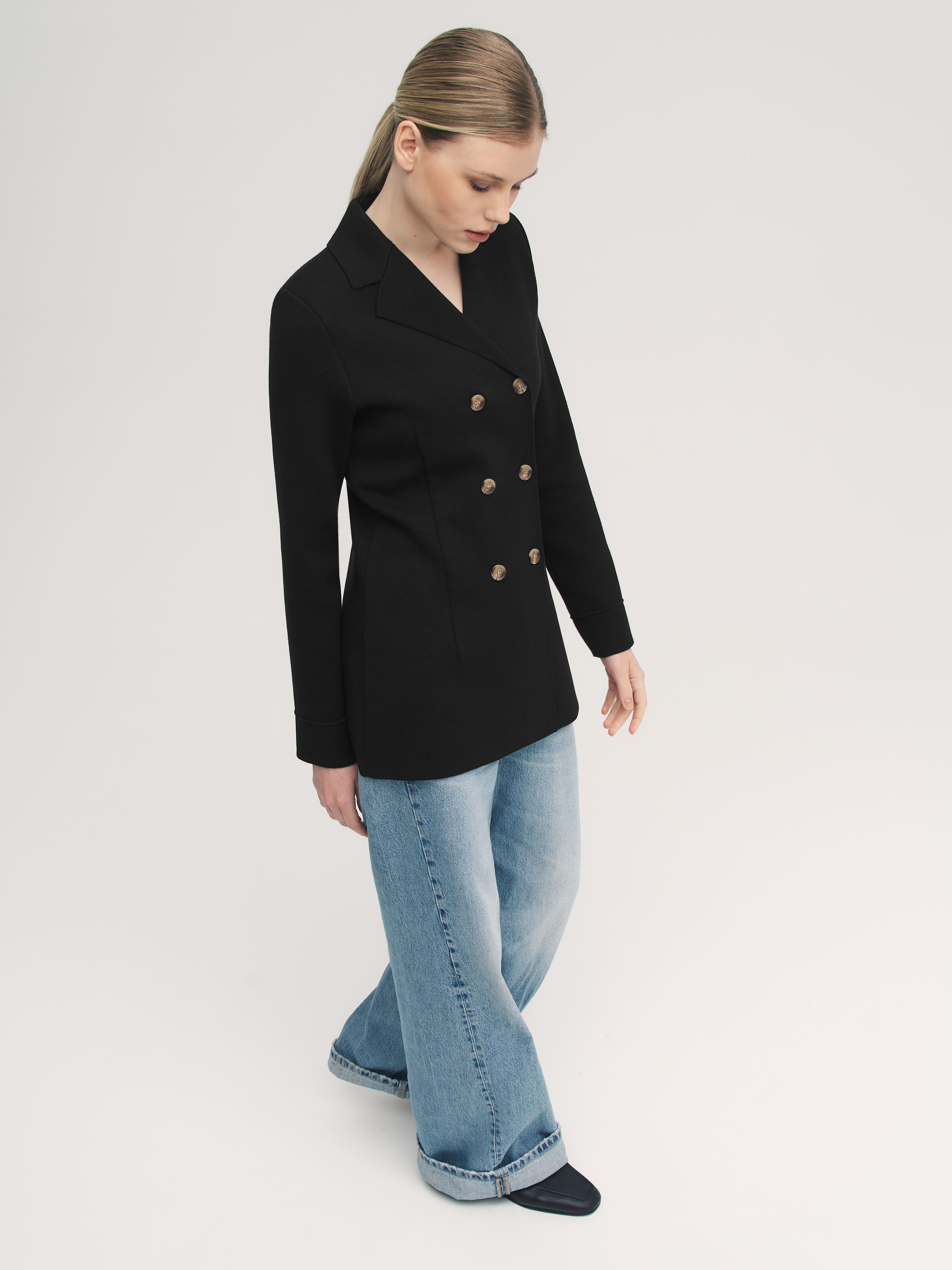 Диор жакет трикотажный (черный, 46)