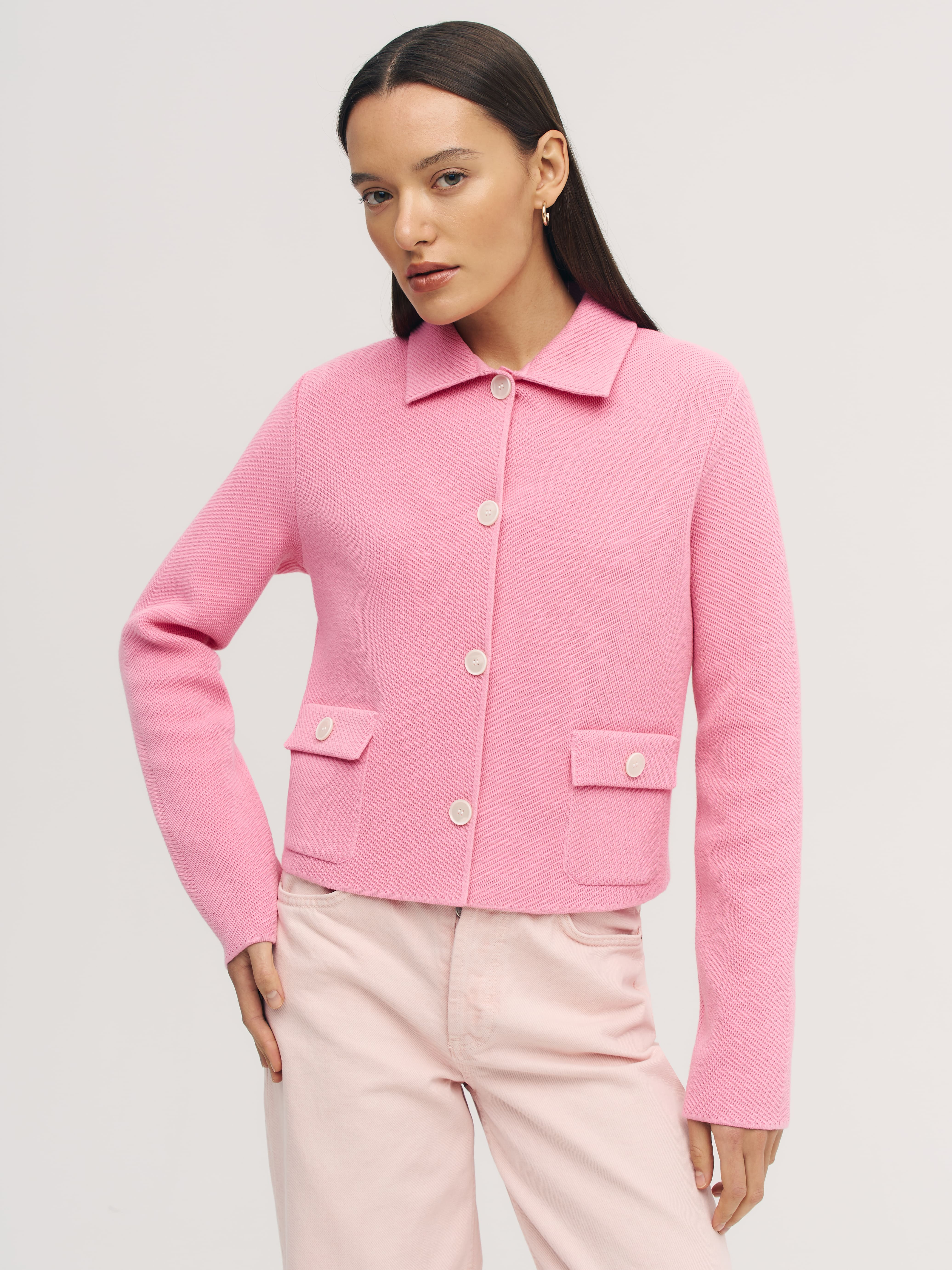 Лацио жакет трикотажный (розовый, 44-46)