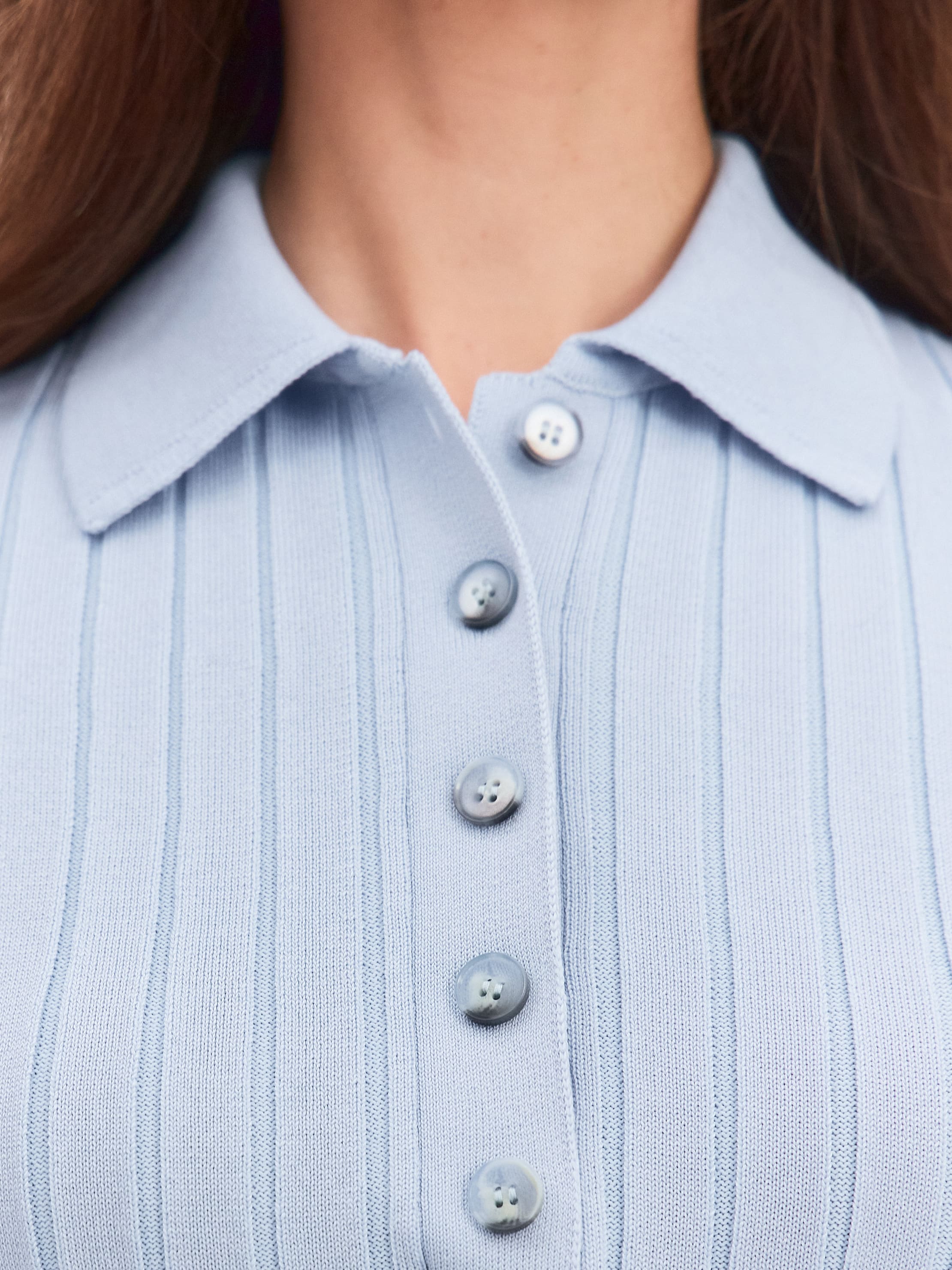 Вега джемпер (поло) трикотажный (голубой, 44-46)