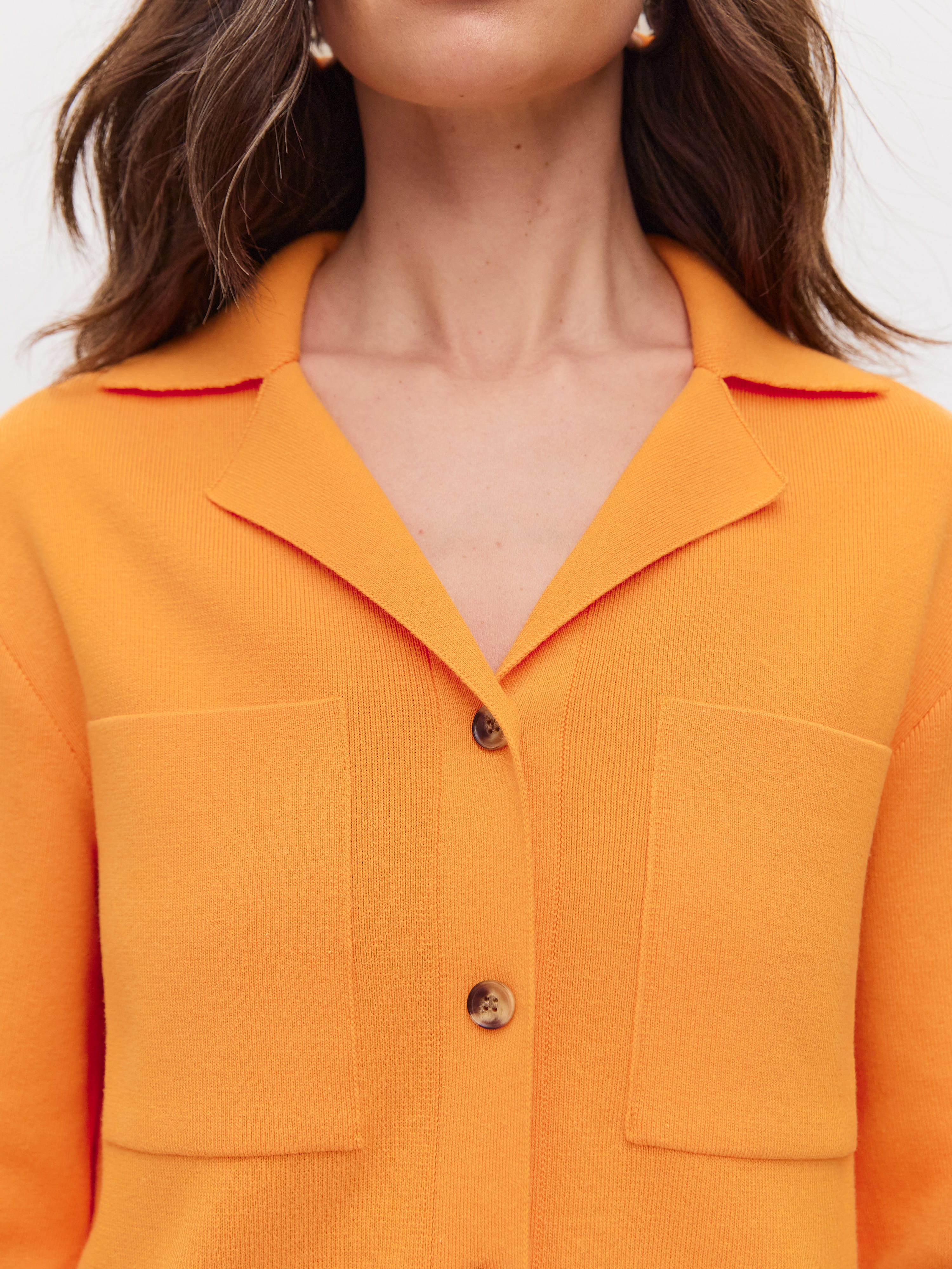 Фрида жакет трикотажный (оранжевый, 44-46)