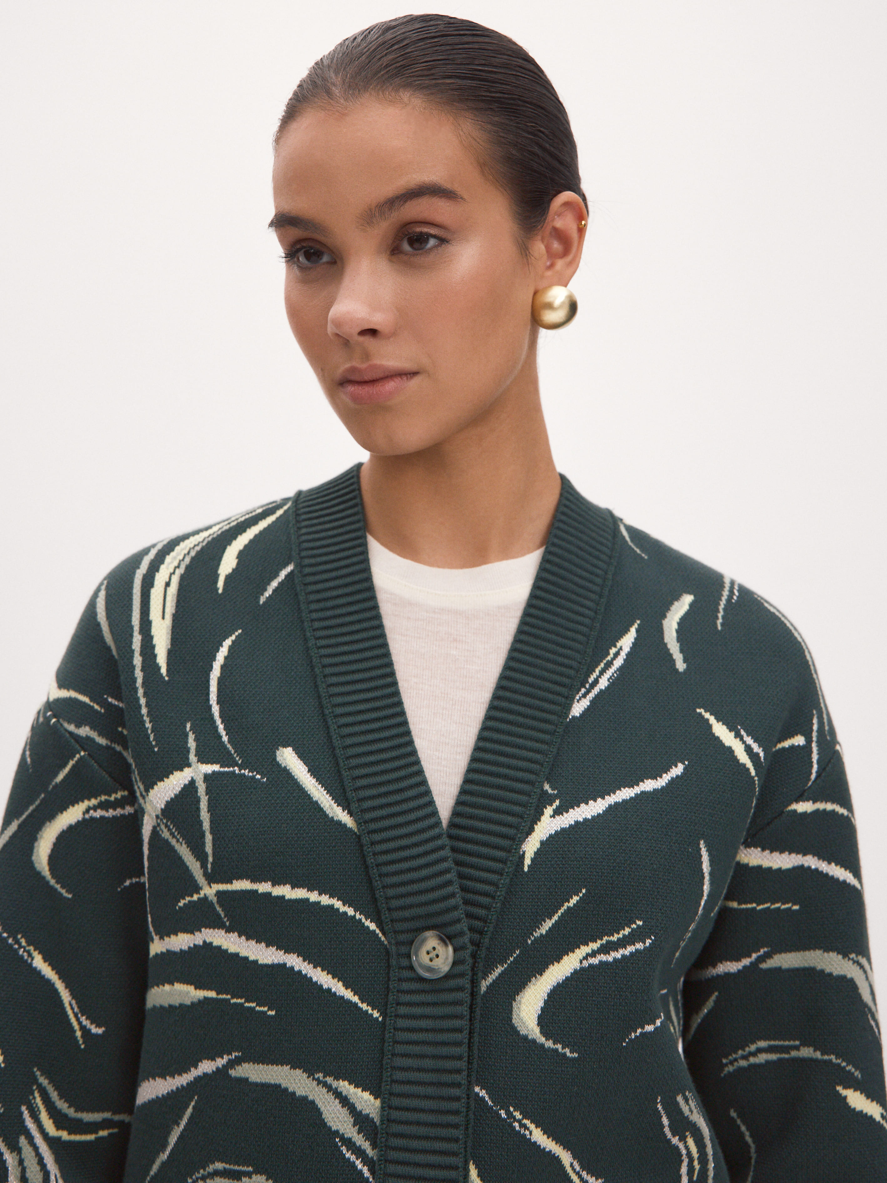 Гарда кардиган трикотажный (темно-зеленый, 44-46)