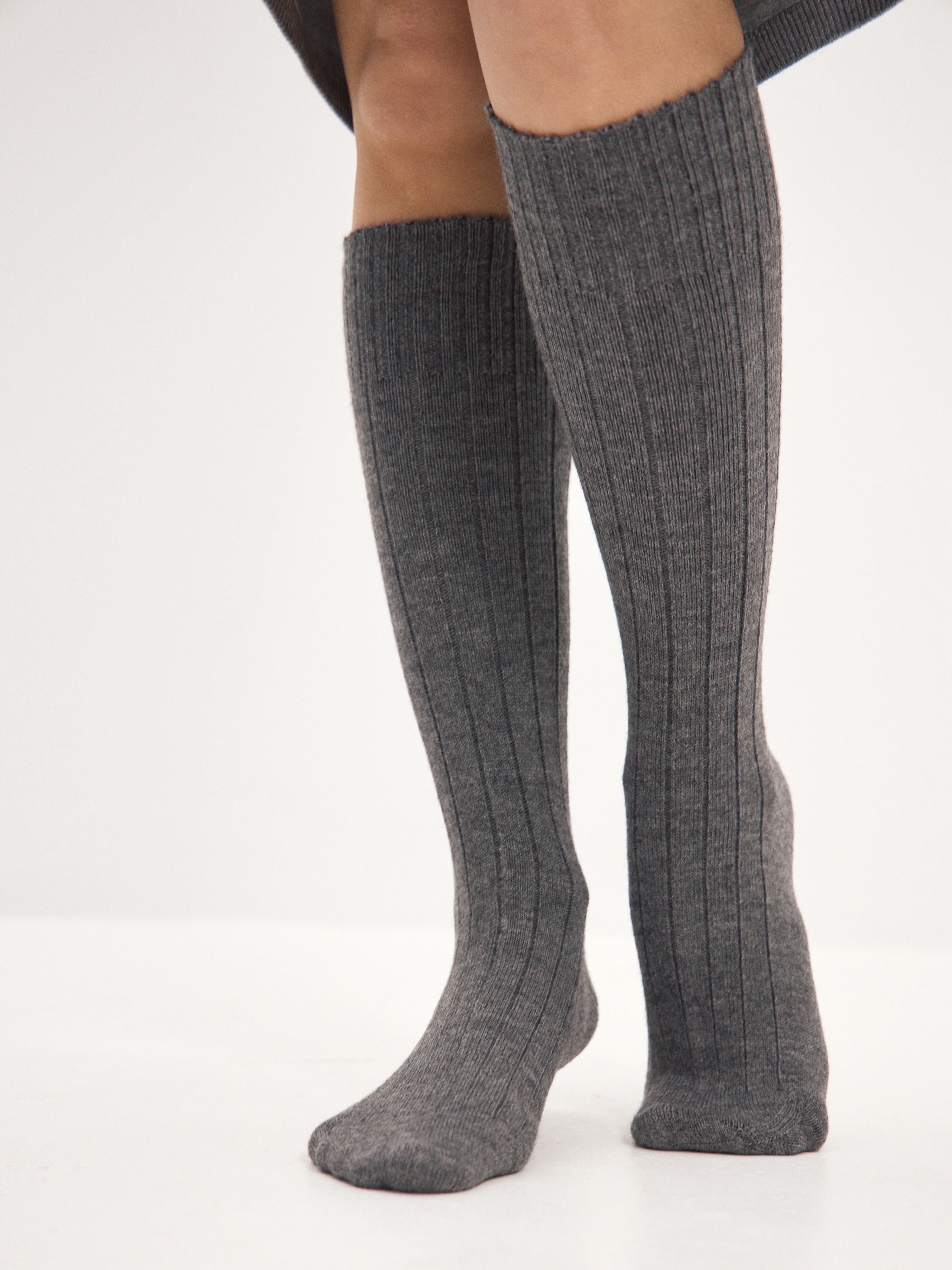 Гольфы трикотажные Степ (т.серый меланж, 36-40)