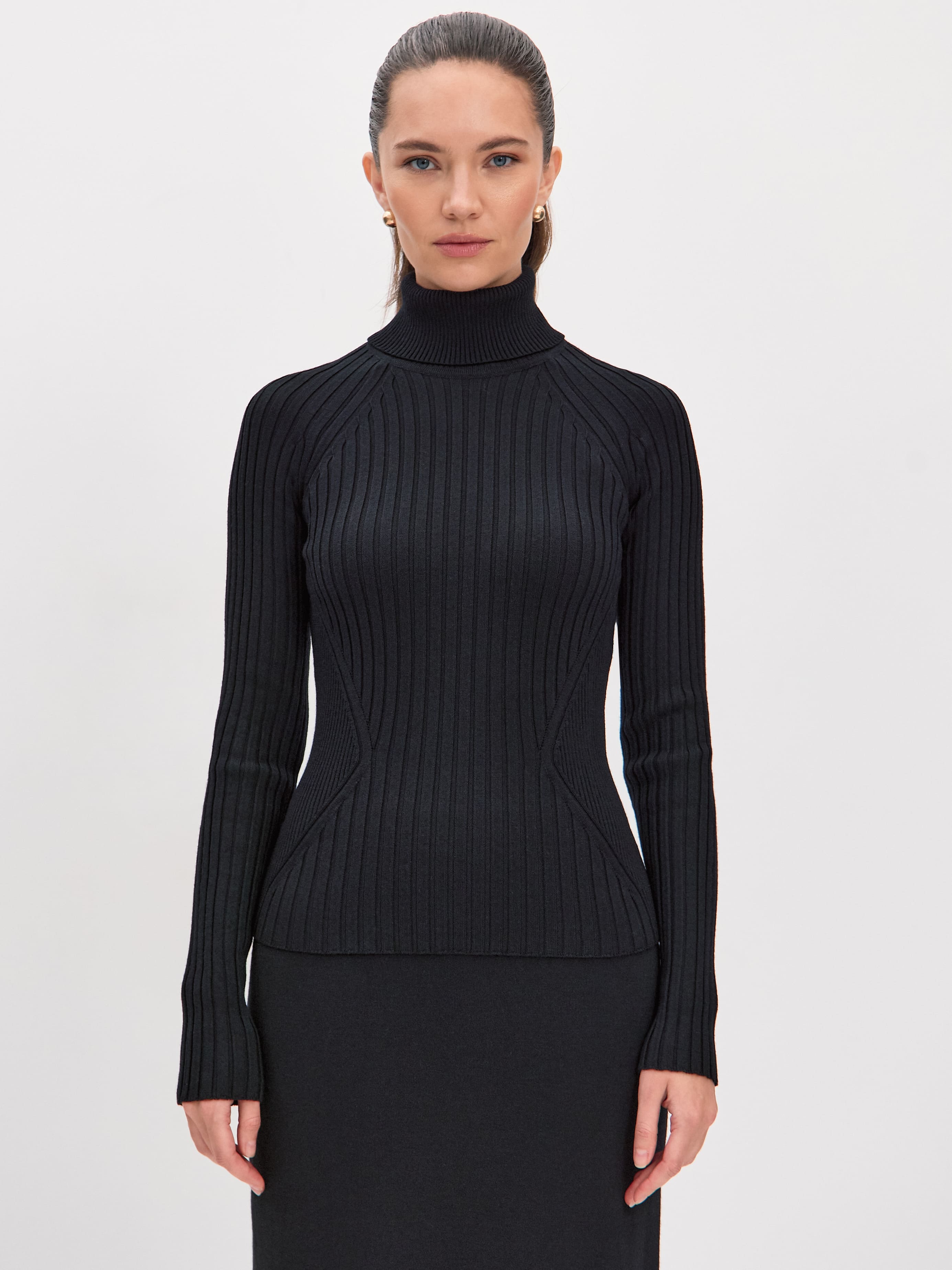 Люси водолазка трикотажная (черный, 44-46)