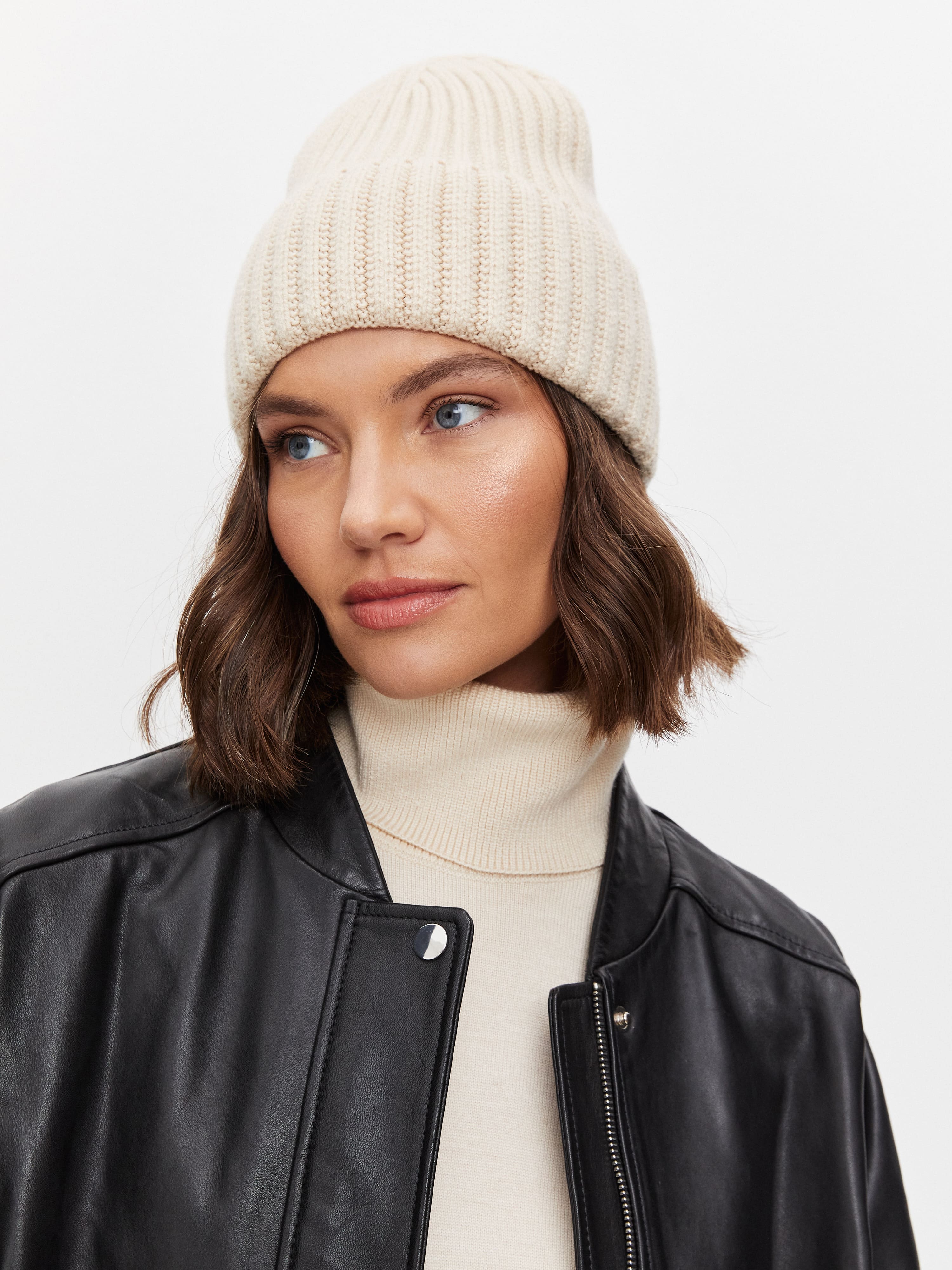 Лайт шапка трикотажная (кремовый, 56-58)