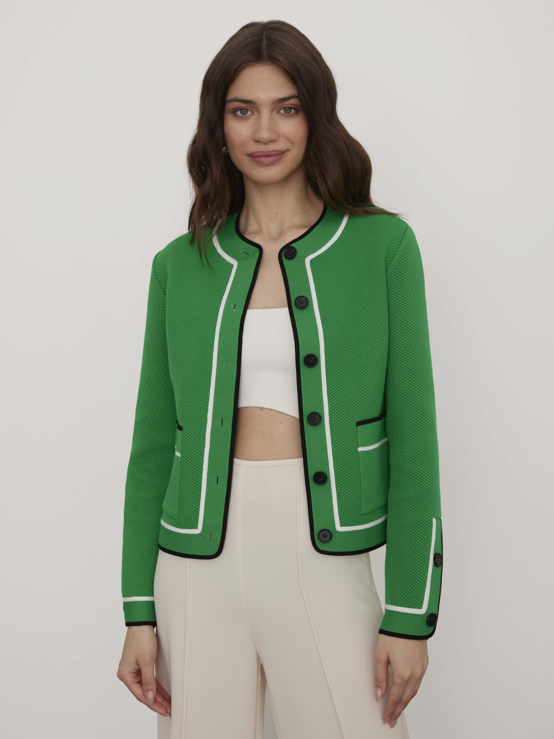 Майя жакет трикотажный (ярко-зеленый, 46-48)