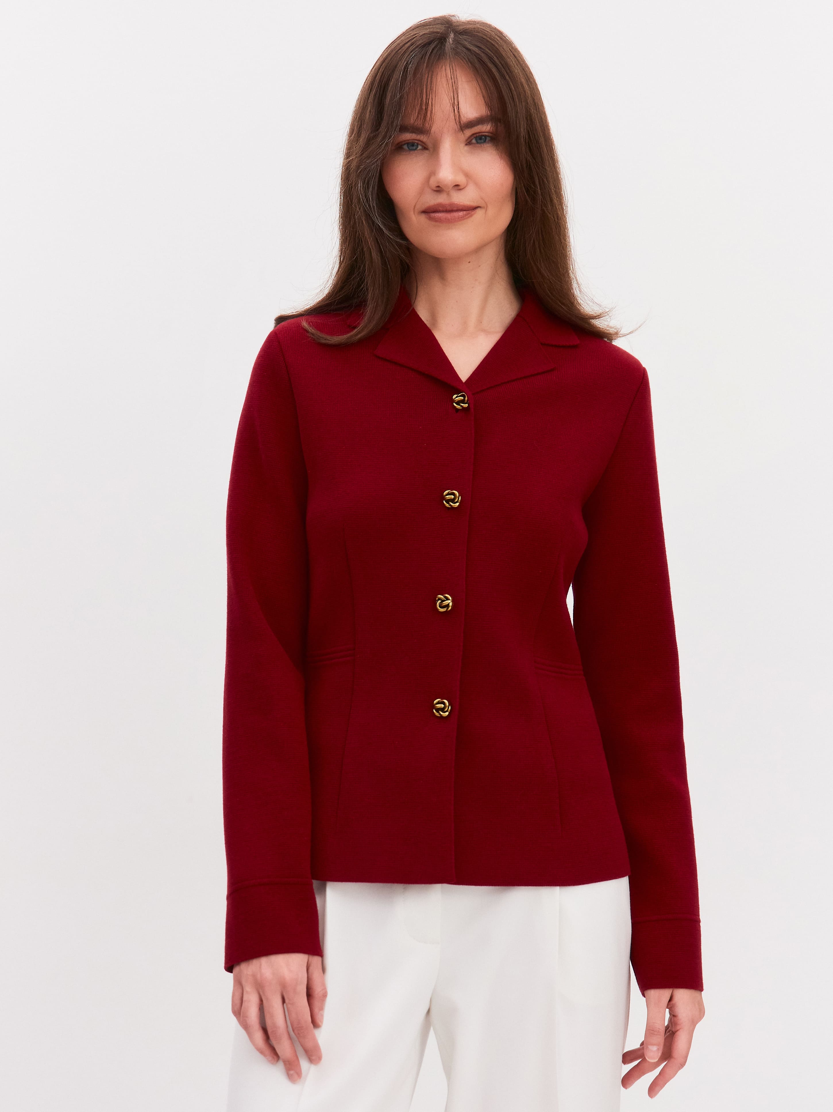 Кристи жакет трикотажный (вишневый, 46)