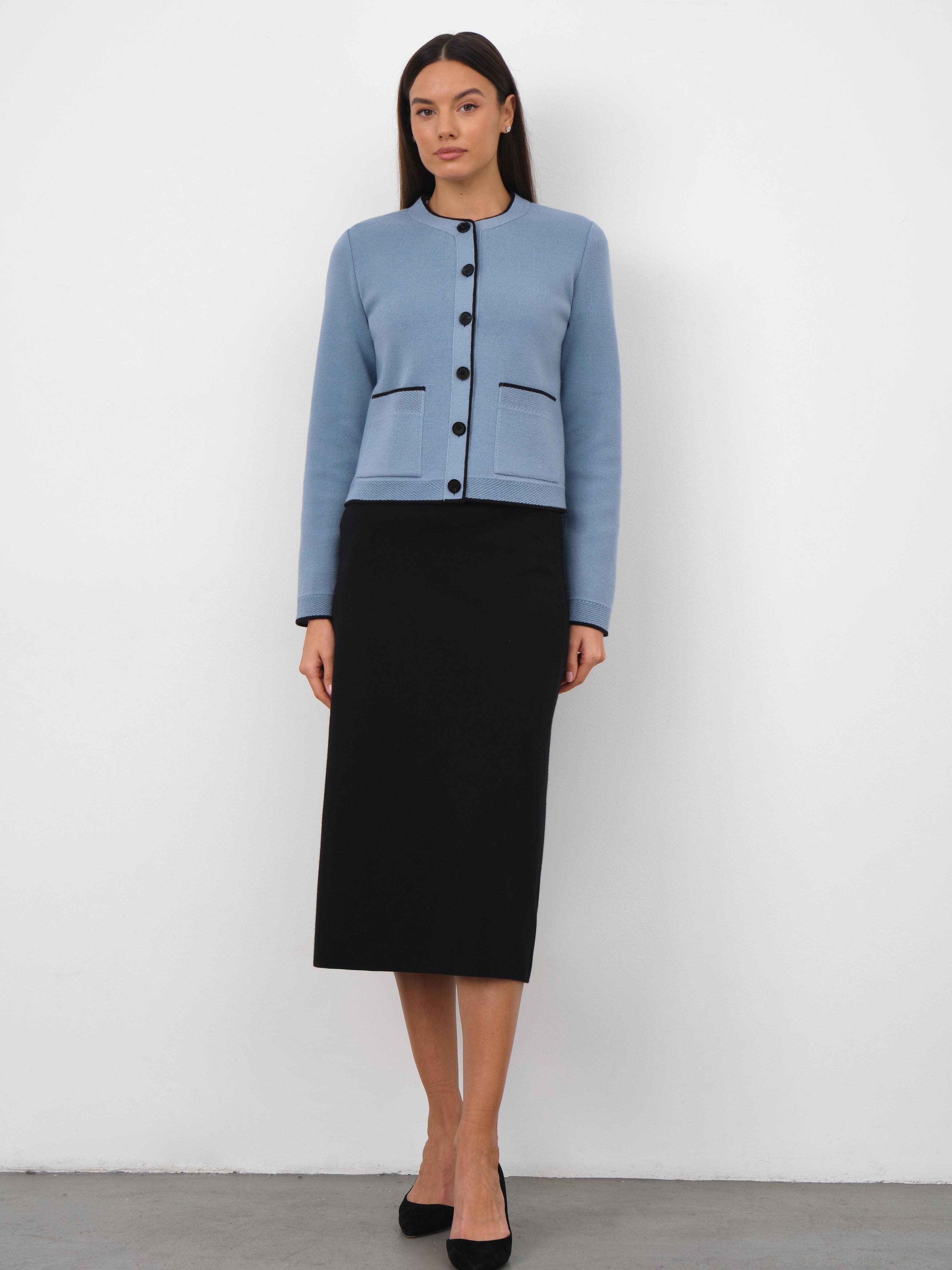 Сириус жакет трикотажный (голубой, 46)