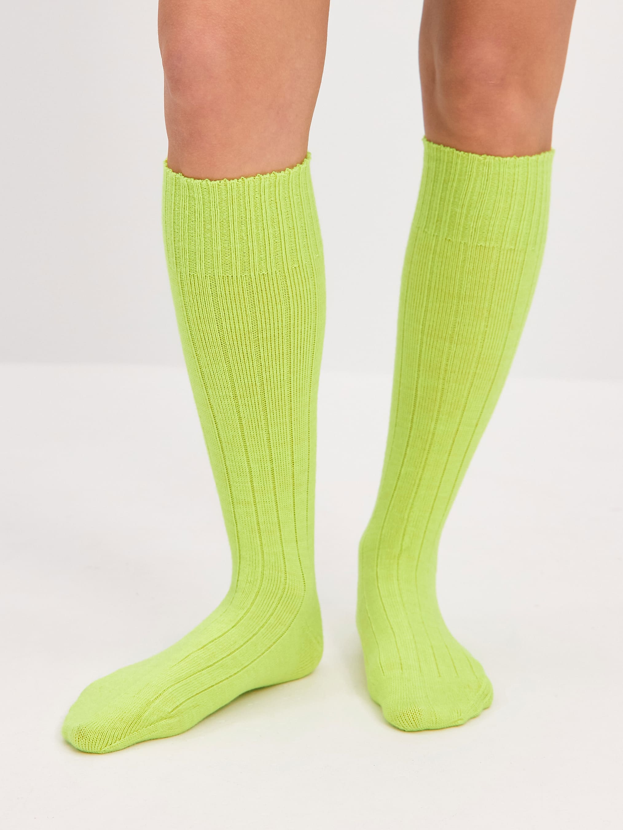 Гольфы трикотажные Степ (желтый неон, 36-40)