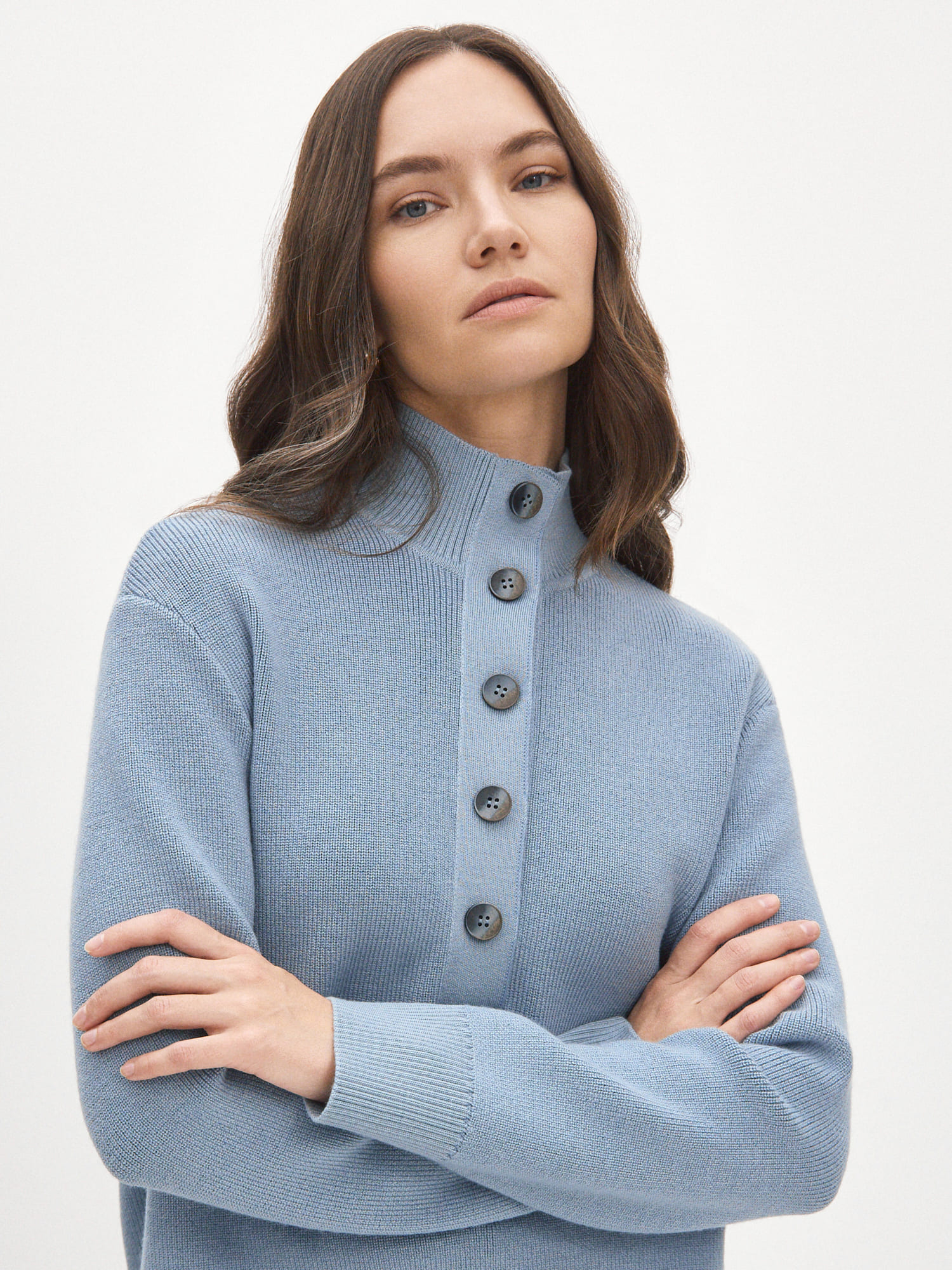 Мюнхен джемпер трикотажный (серо-голубой, 44-46)