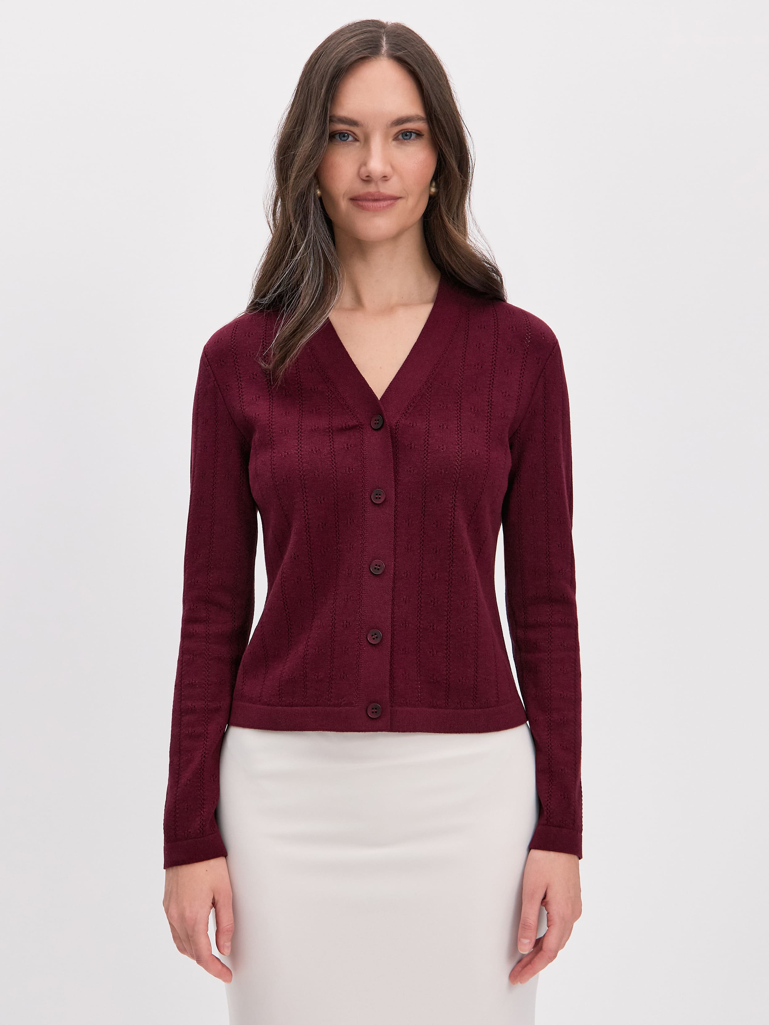 Джеси кардиган трикотажный (бордо, 46)