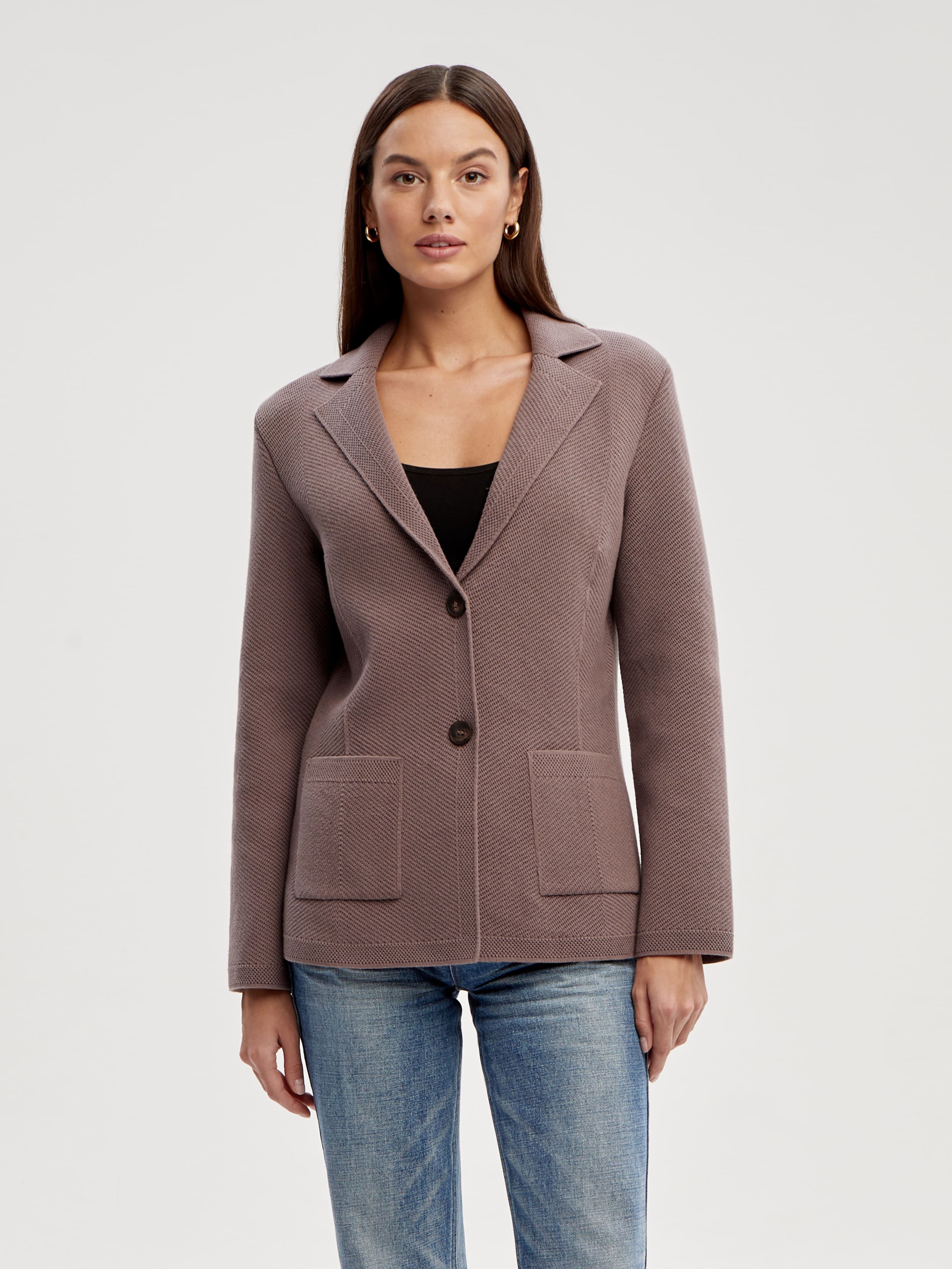 Рута жакет трикотажный (кофейный, 46)