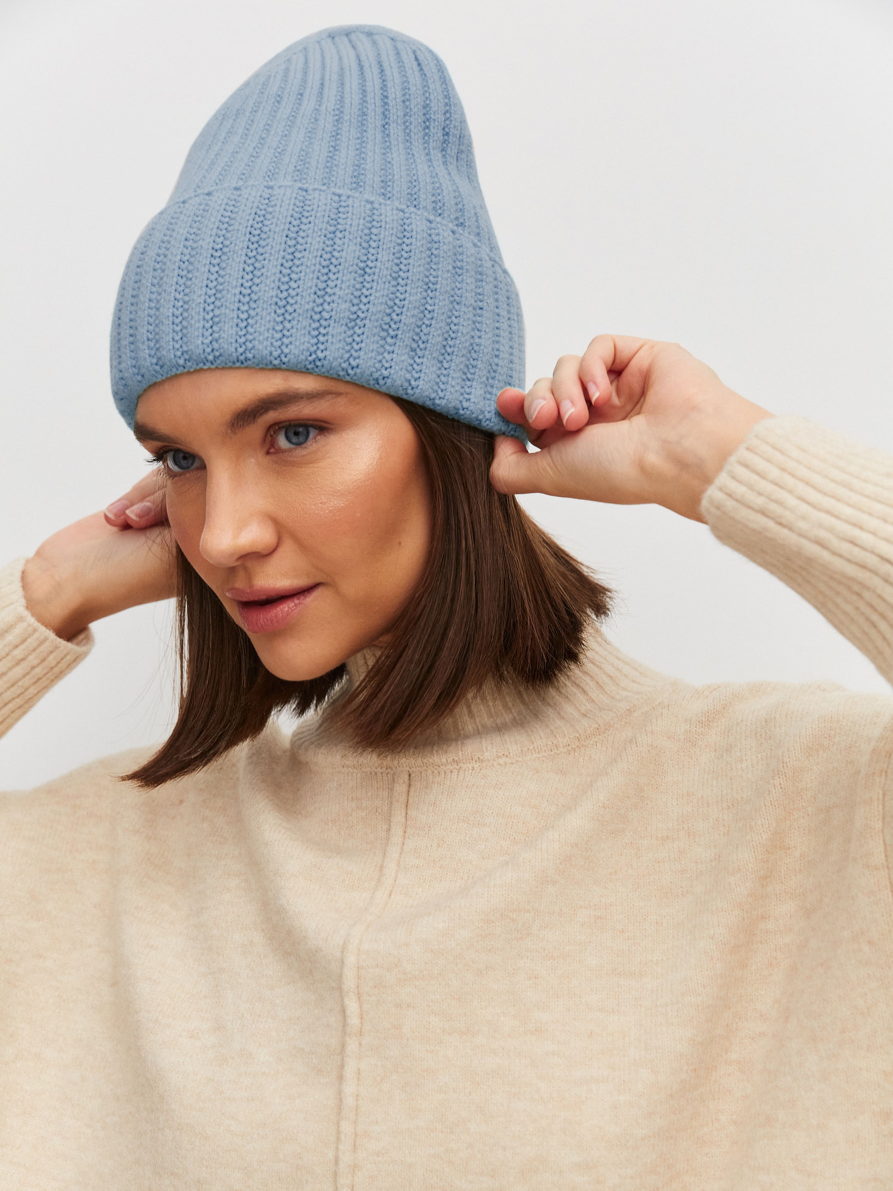 Лайт2 шапка трикотажная (серо-голубой, 56-58)