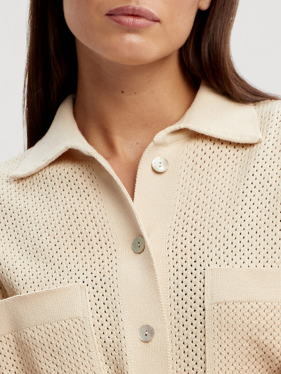 Джули кардиган трикотажный (кремовый, 44-46)