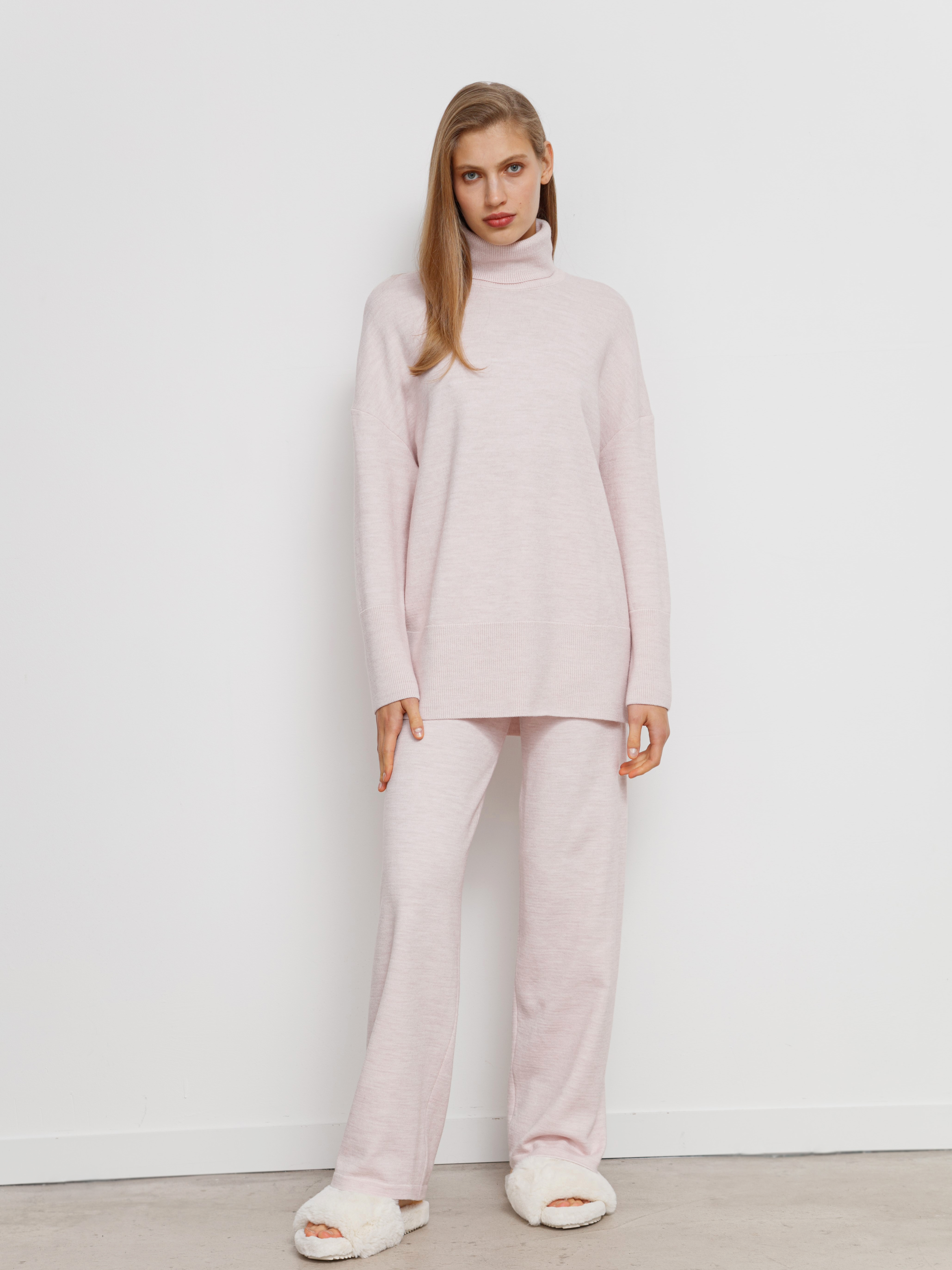 Сатурн костюм (джемпер+брюки) трикотажный (бледно-розовый, 40-42/164-170)