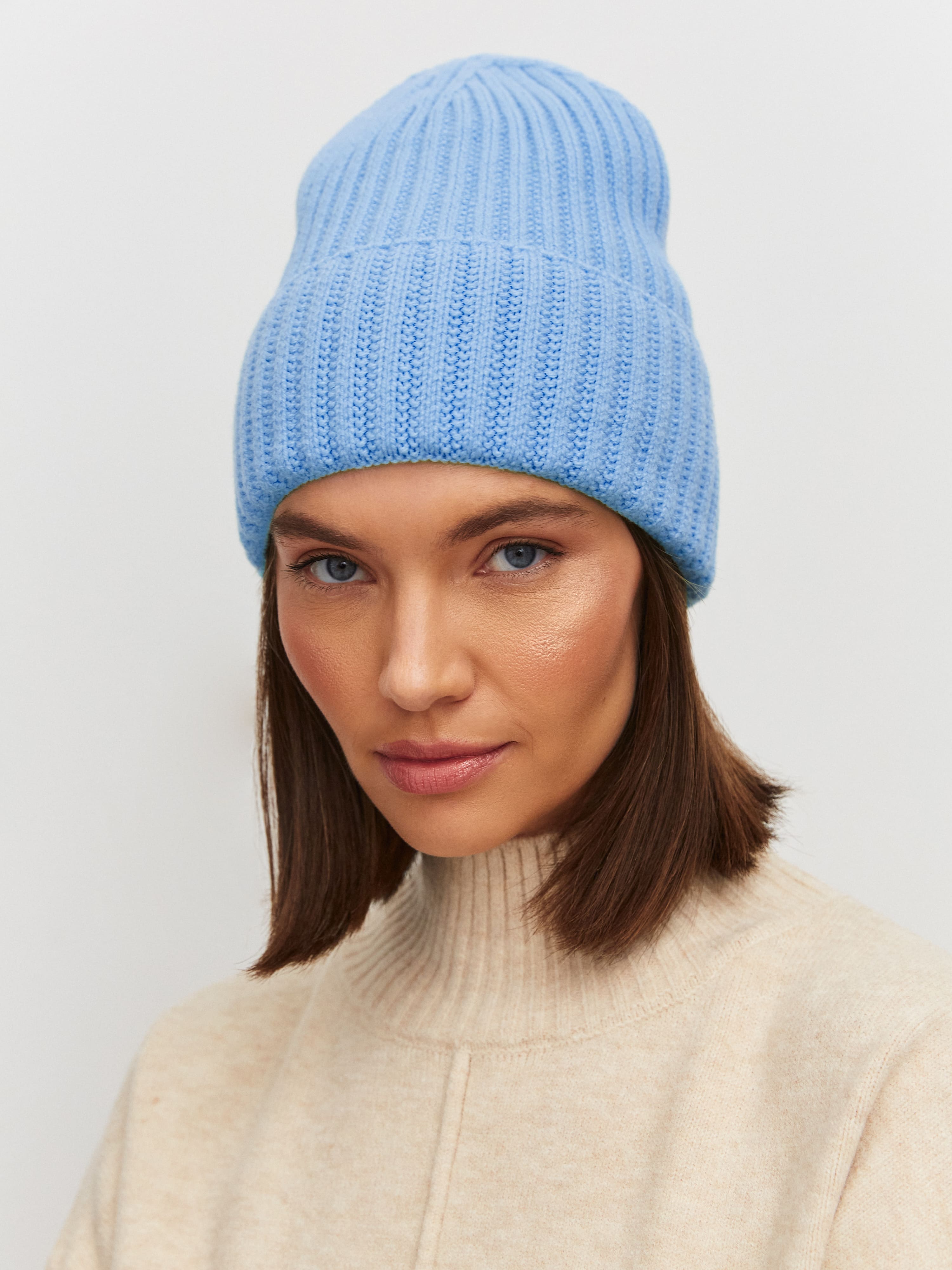 Лайт2 шапка трикотажная (темно-голубой, 56-58)