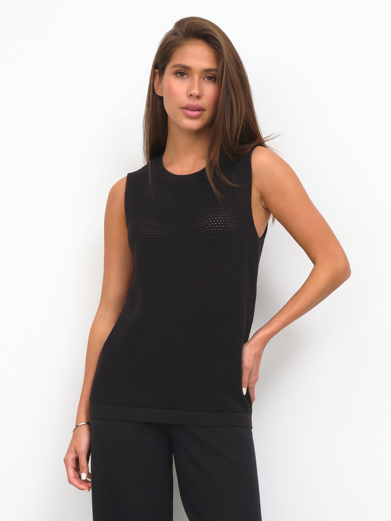 Мусс майка трикотажная (черный, 44-46)