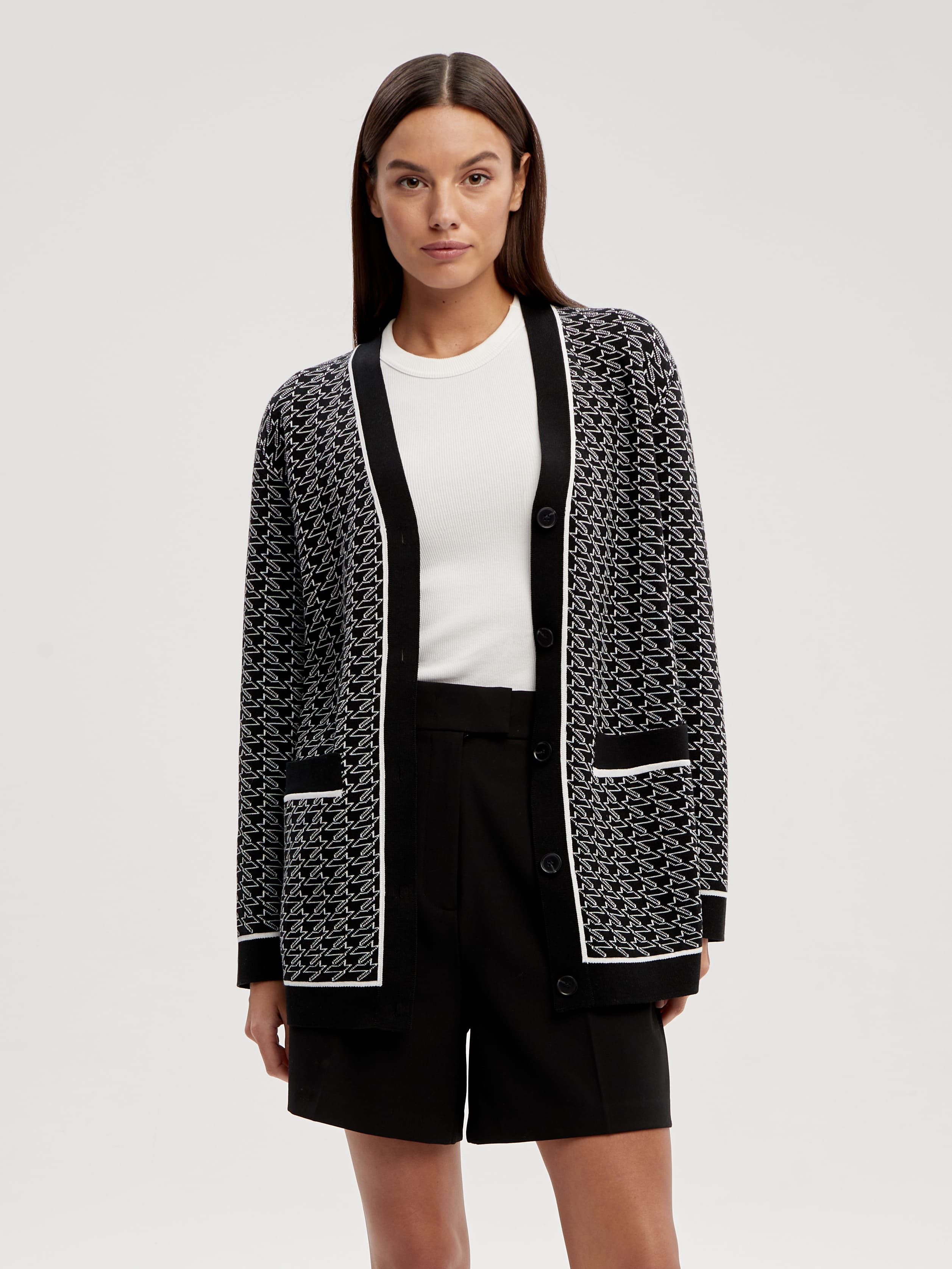 Сандро кардиган трикотажный (черный, 44-46)