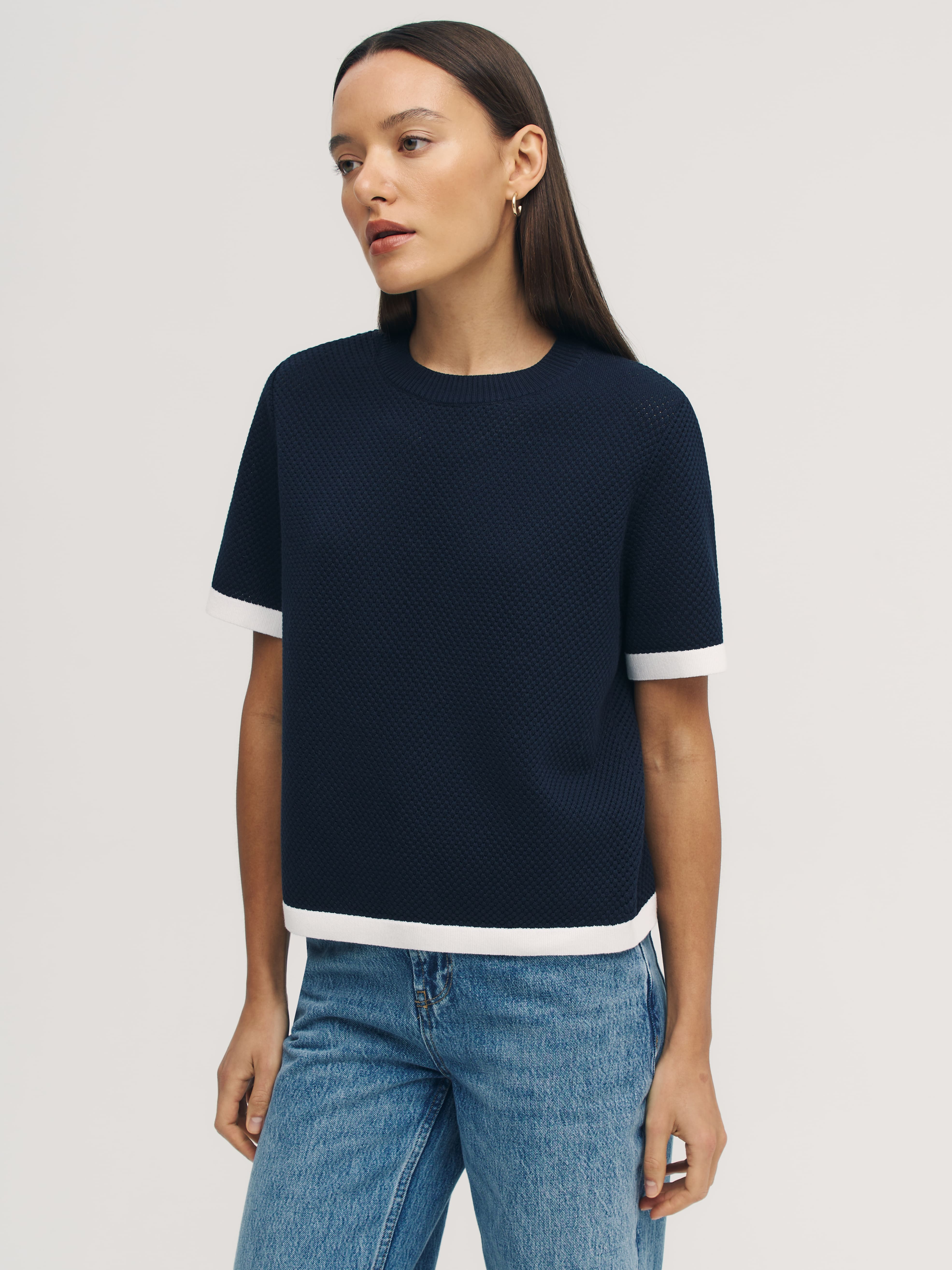 Элмонд джемпер (футболка) трикотажный (т.синий, 44-46)