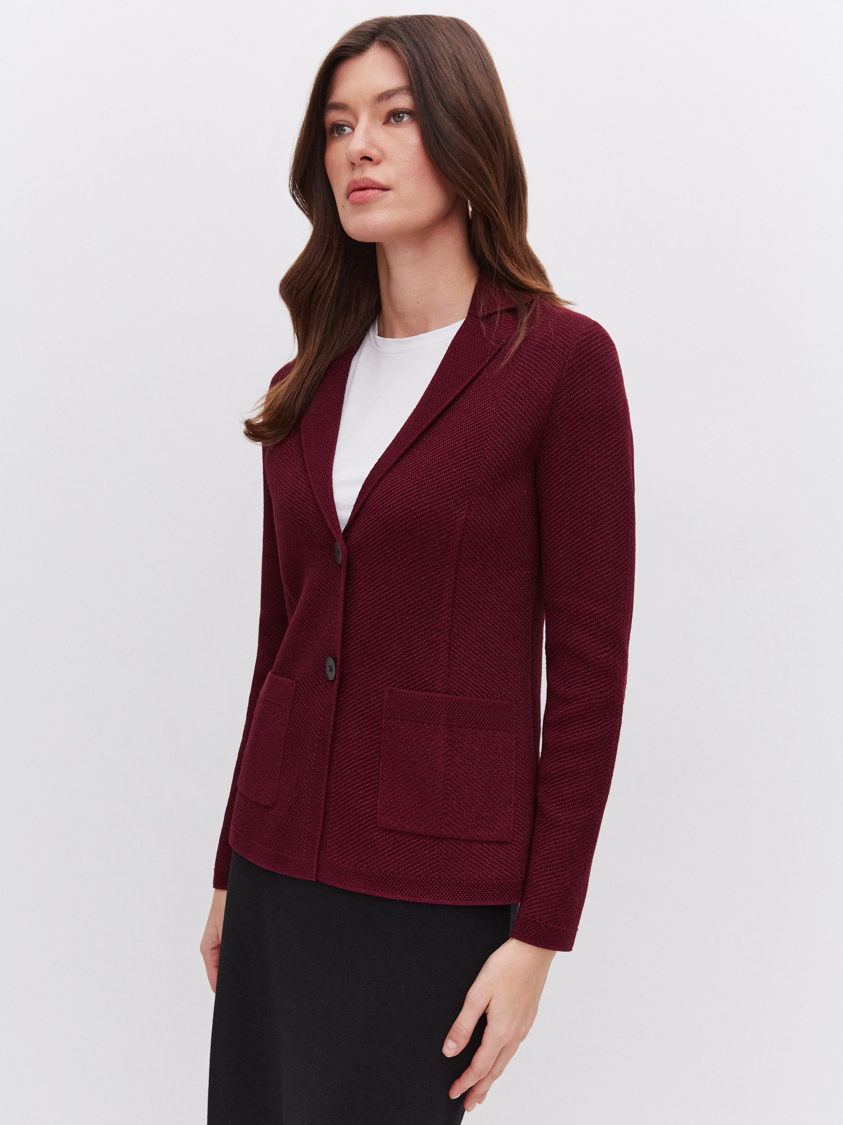 Шайн жакет трикотажный (бордо, 46)
