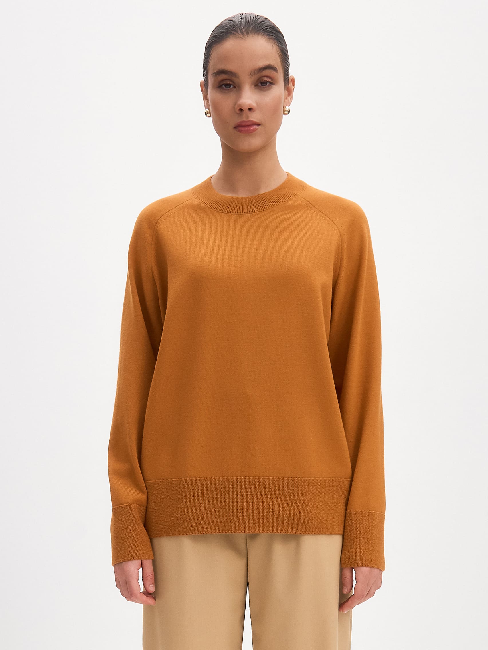 Сеул джемпер трикотажный (оранжевый, 44-46)