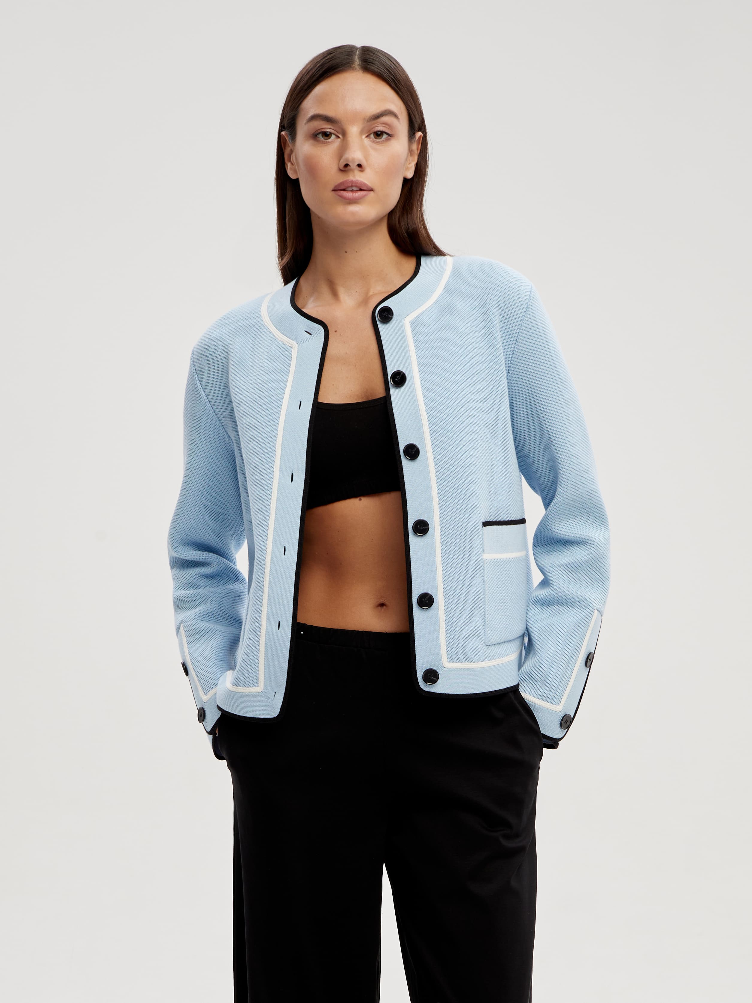 Майя жакет трикотажный (св.голубой, 46-48)