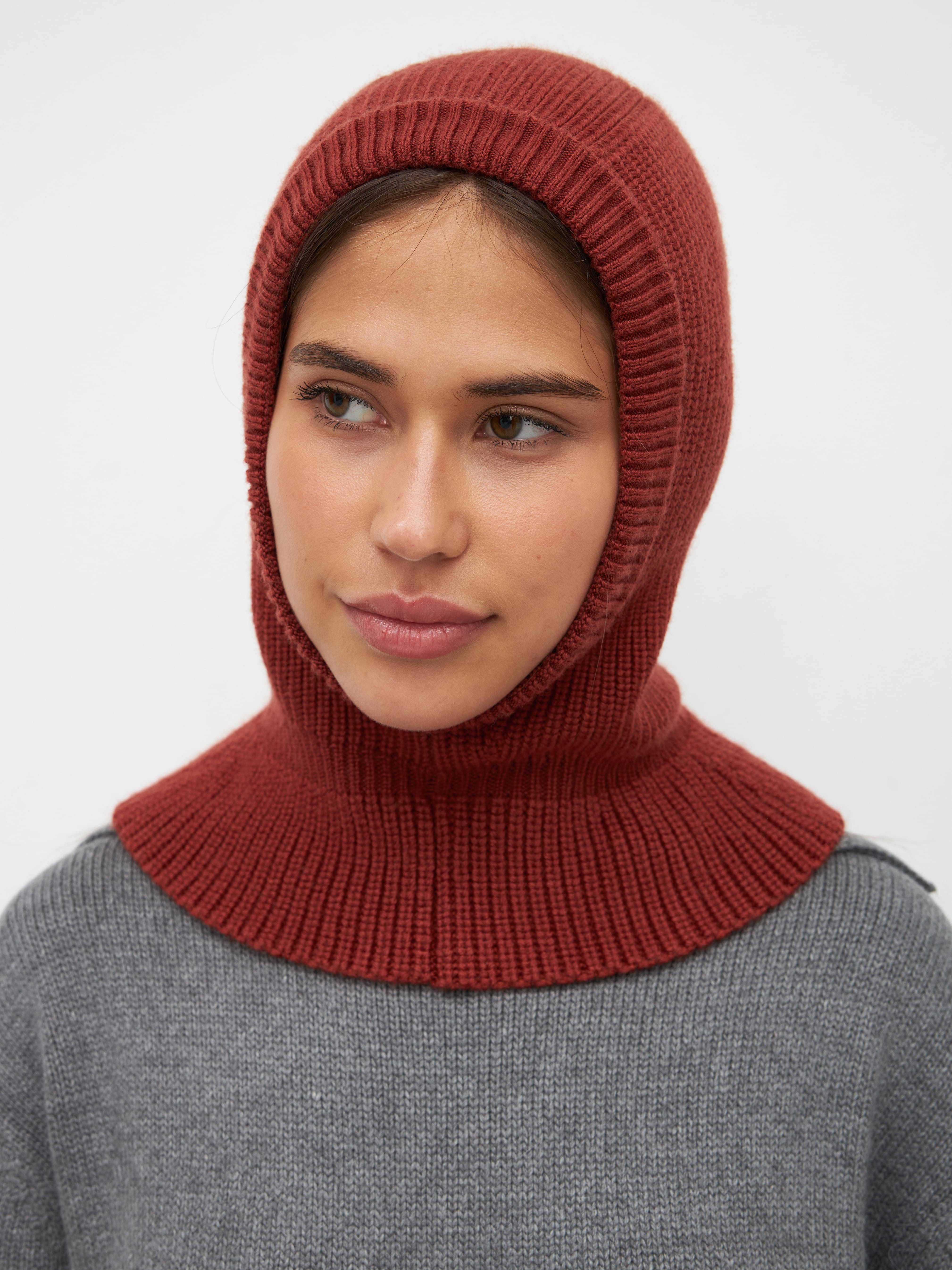 Экрю капор трикотажный (терракот, 56-58)