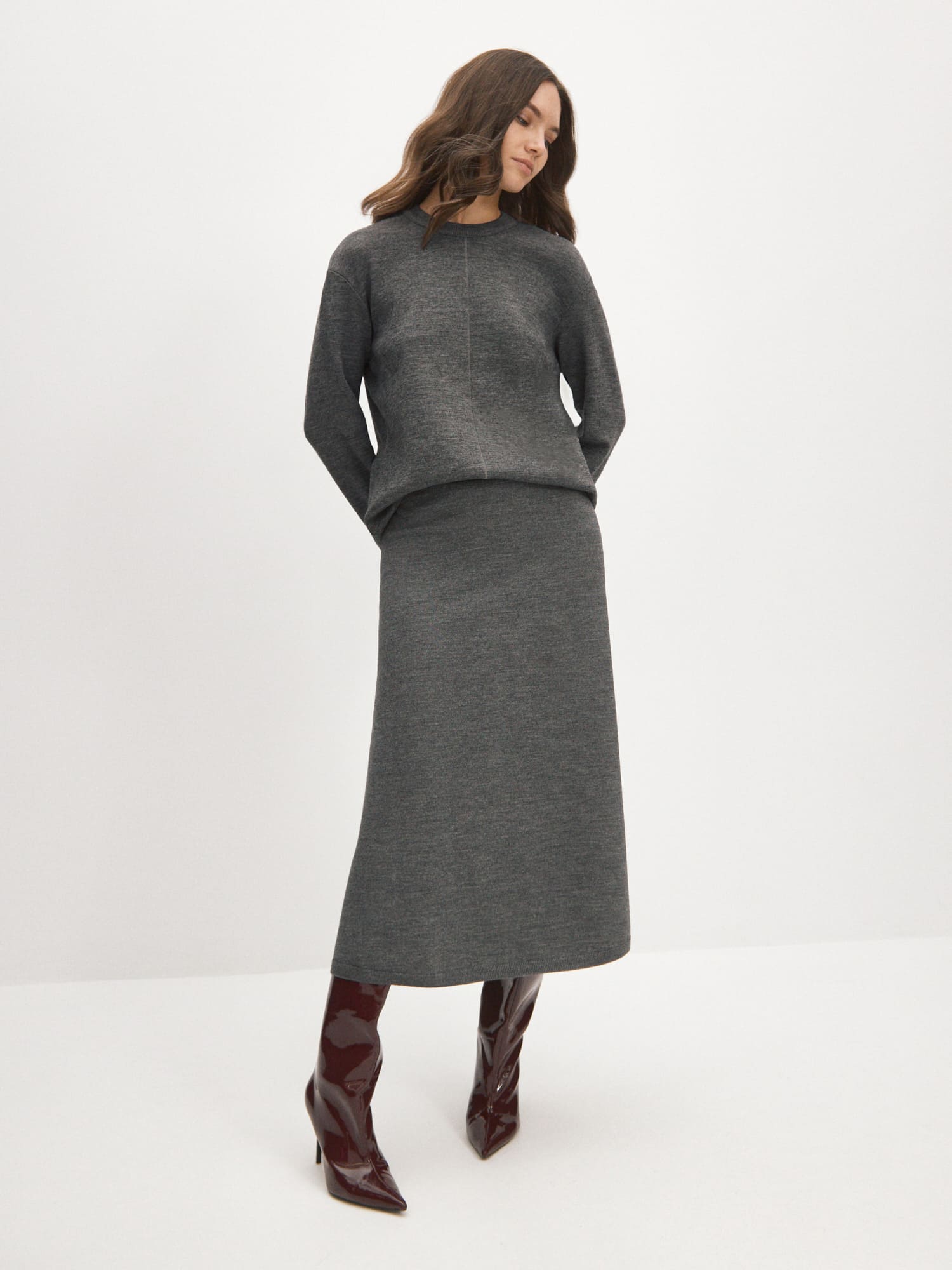 Мисти юбка трикотажная (маренго, 44-46)