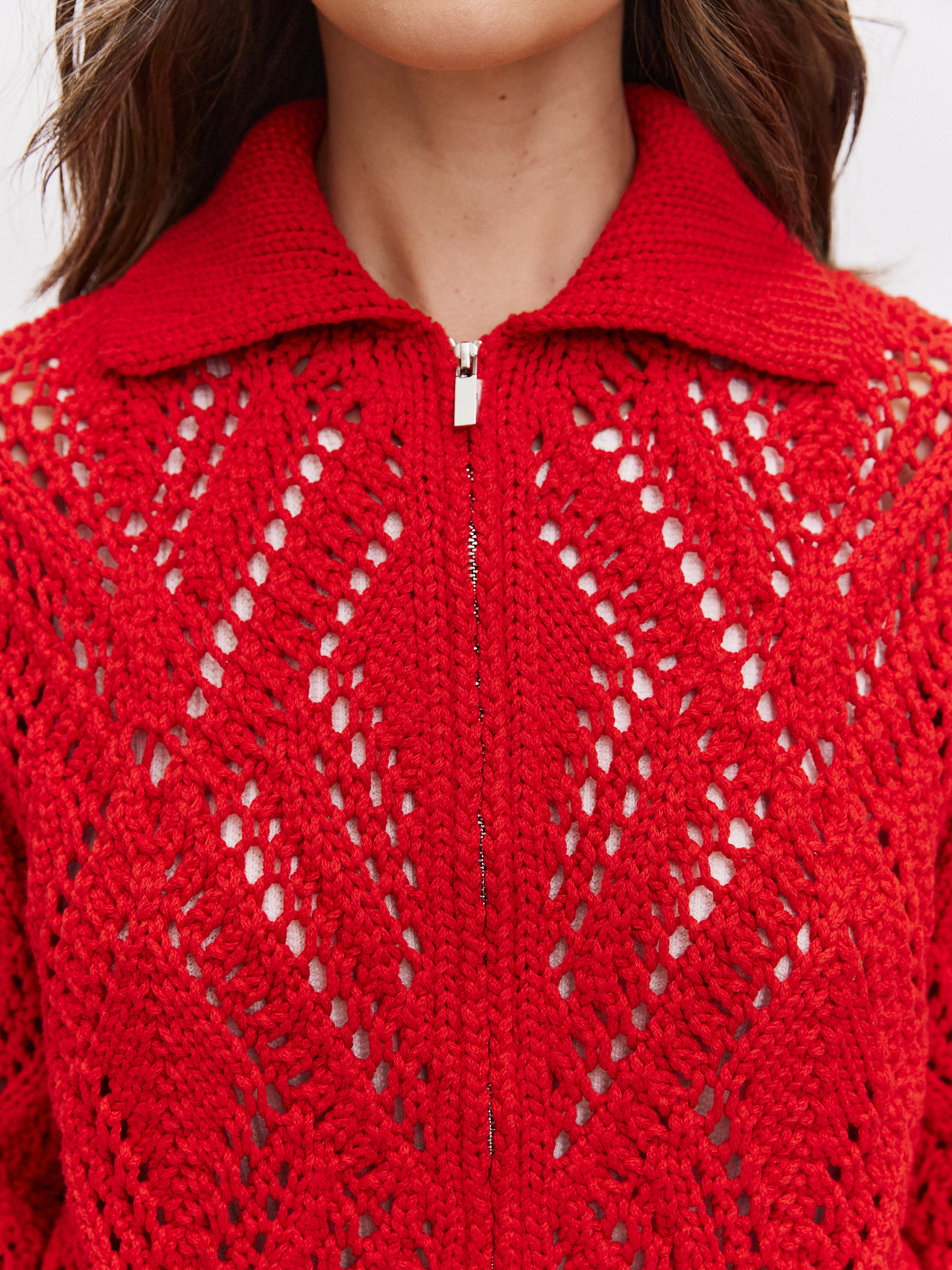 Риччи джемпер (бомбер) трикотажный (красный, 44-46)