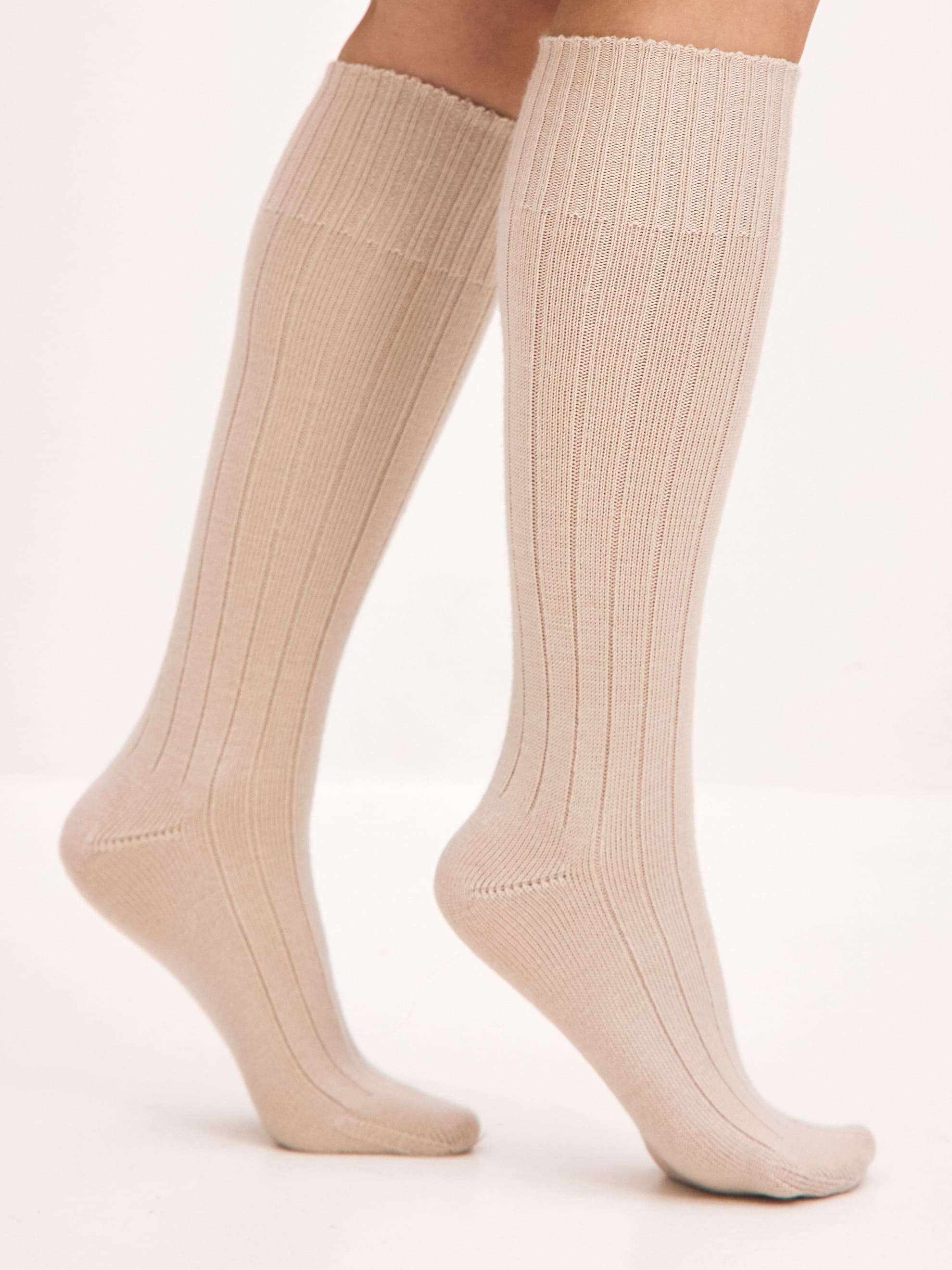 Гольфы трикотажные Степ (кремовый, 36-40)