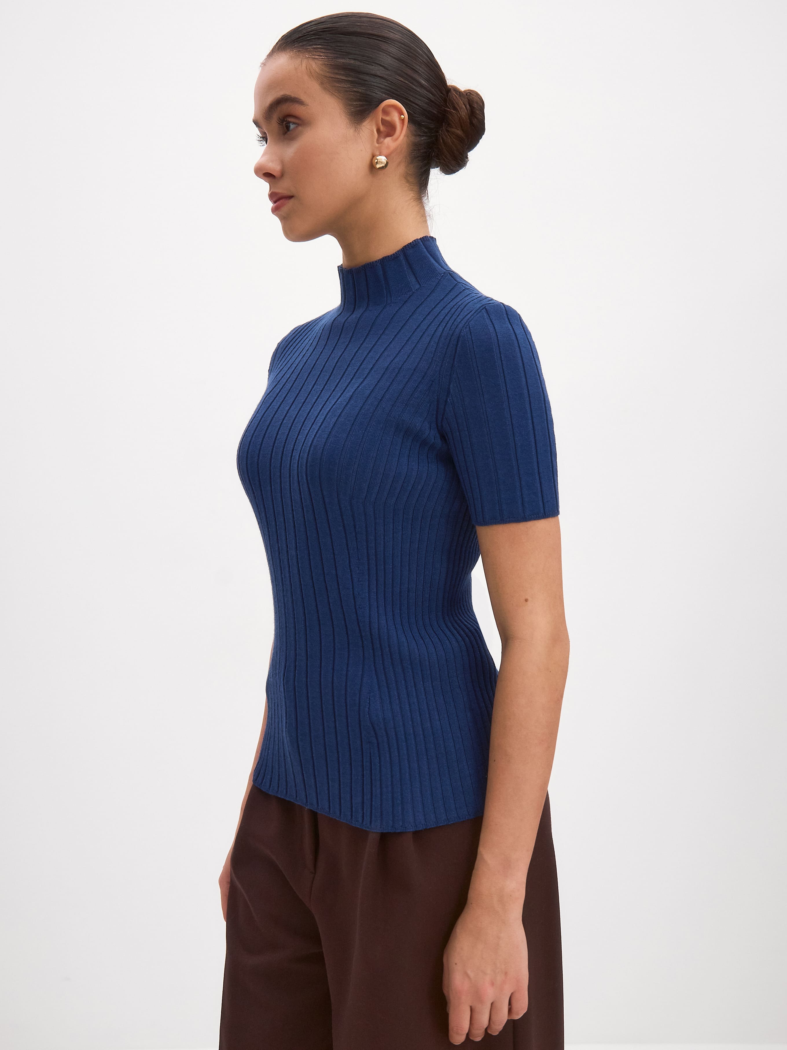 Дайси водолазка трикотажная (темно-синий, 44-46)