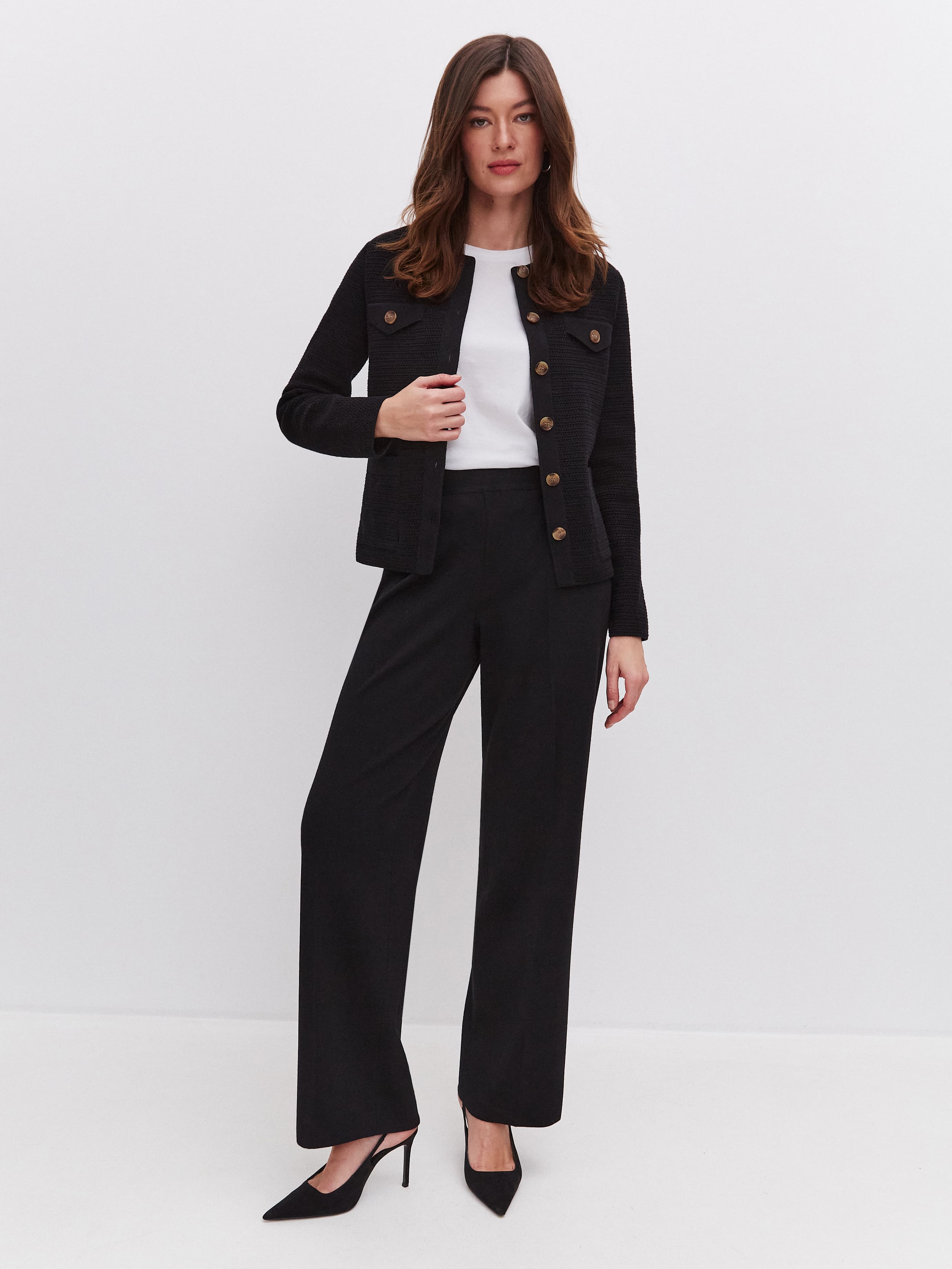 Шарм жакет трикотажный (черный, 46)