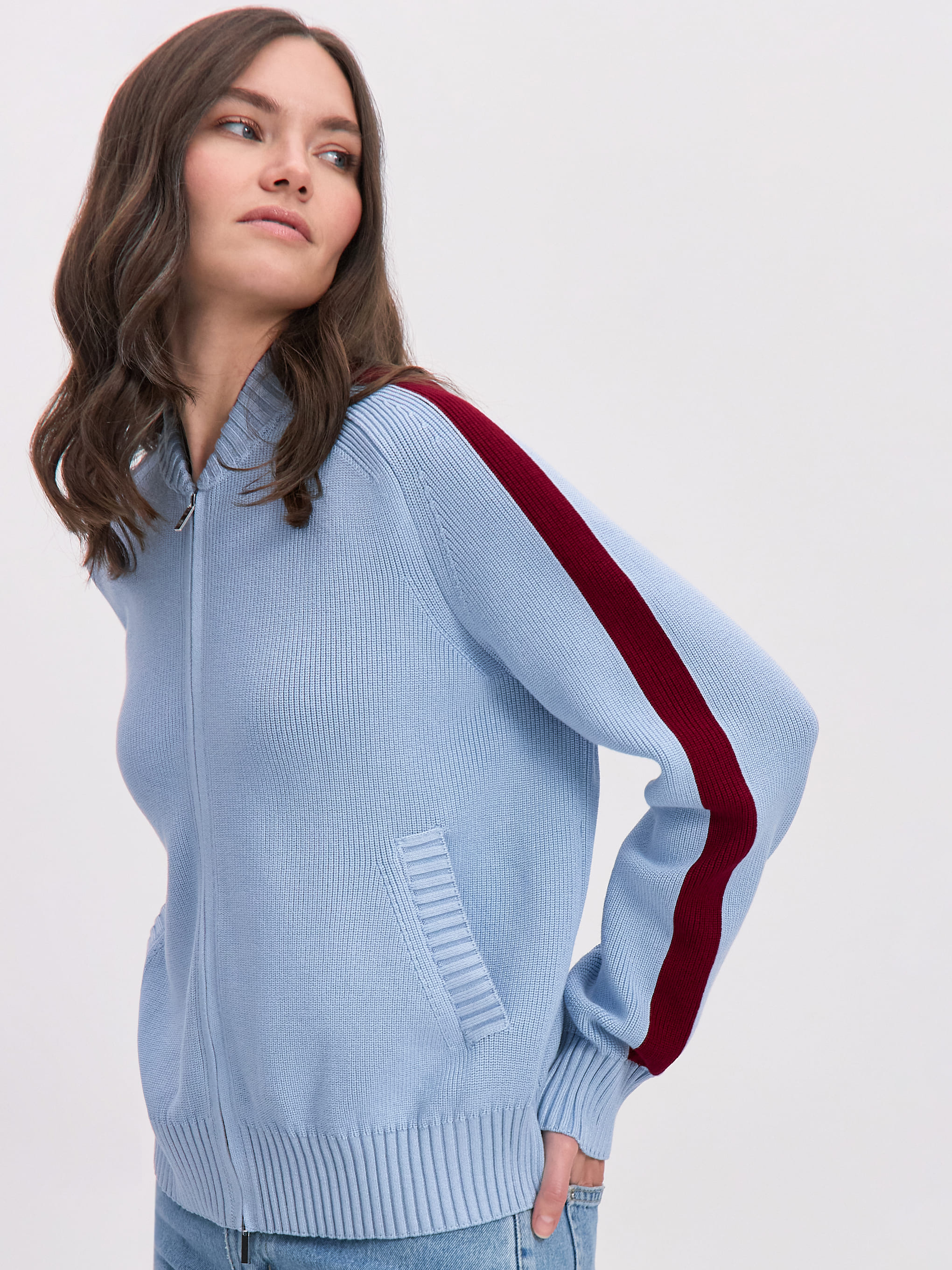 Энджел джемпер (бомбер) трикотажный (голубой, 44-46)