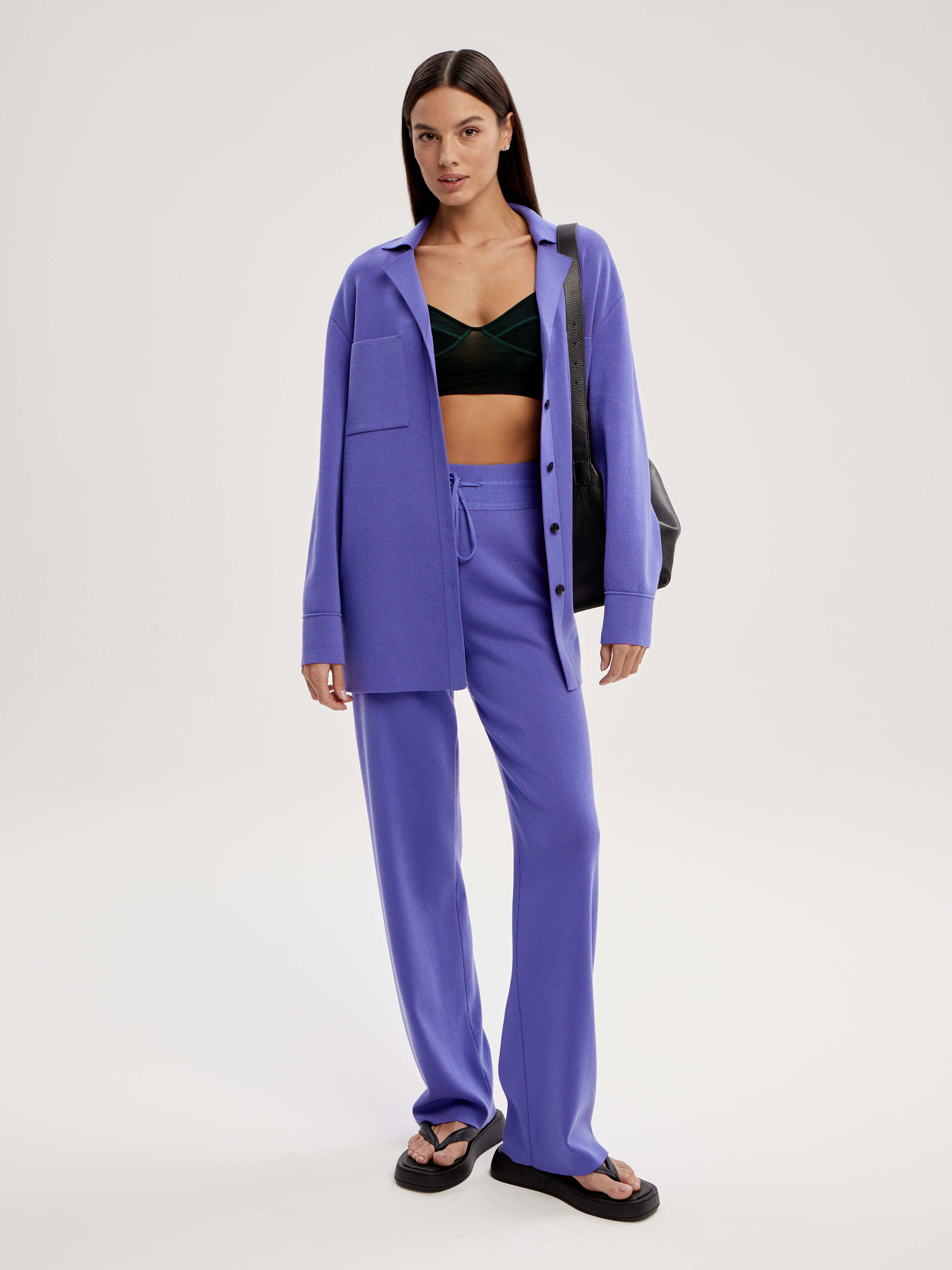 Портофино костюм (рубашка+брюки) трикотажный (фиолетовый, 40-42/164-170)