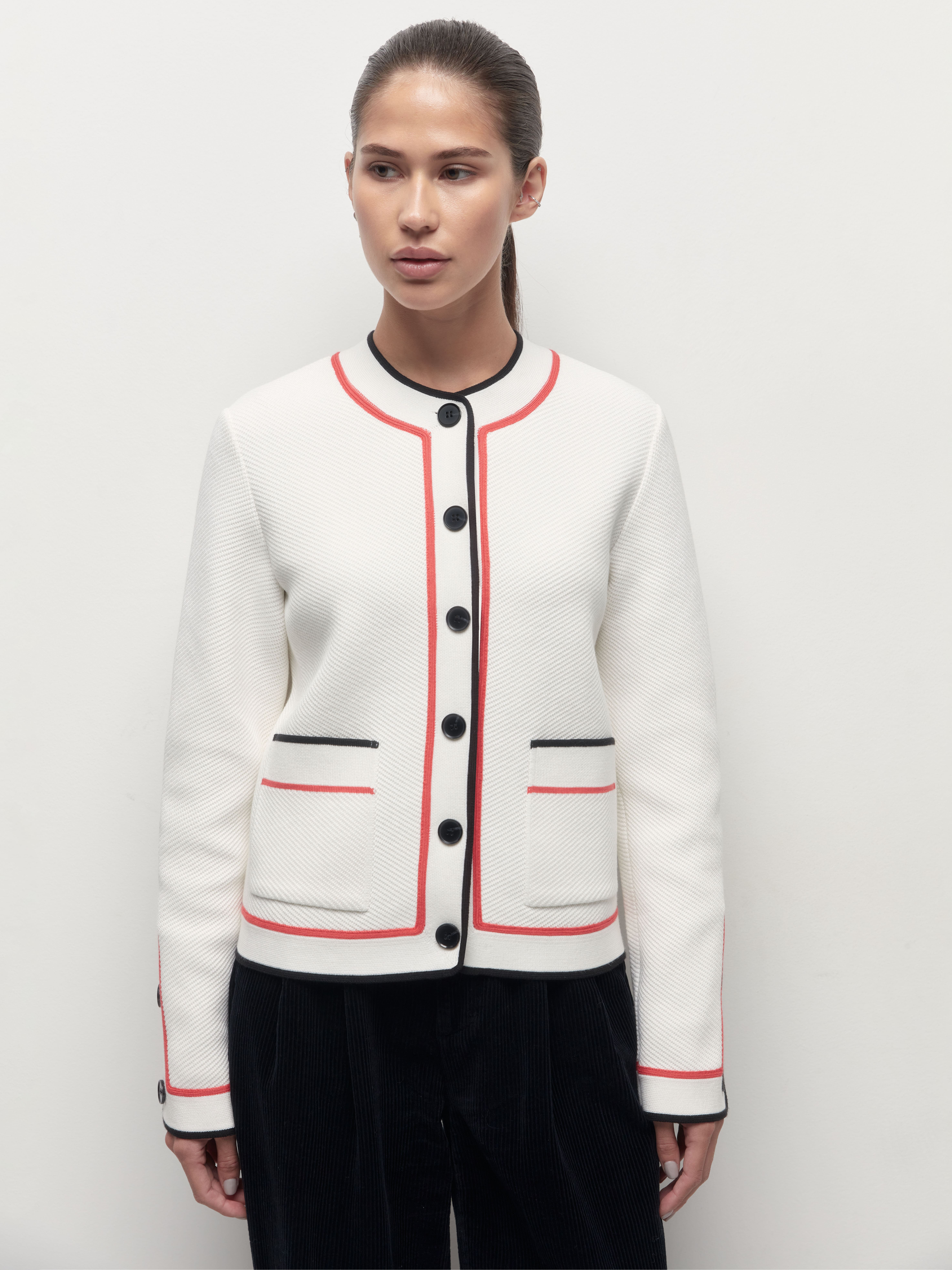 Майя жакет трикотажный (белый, 46-48)