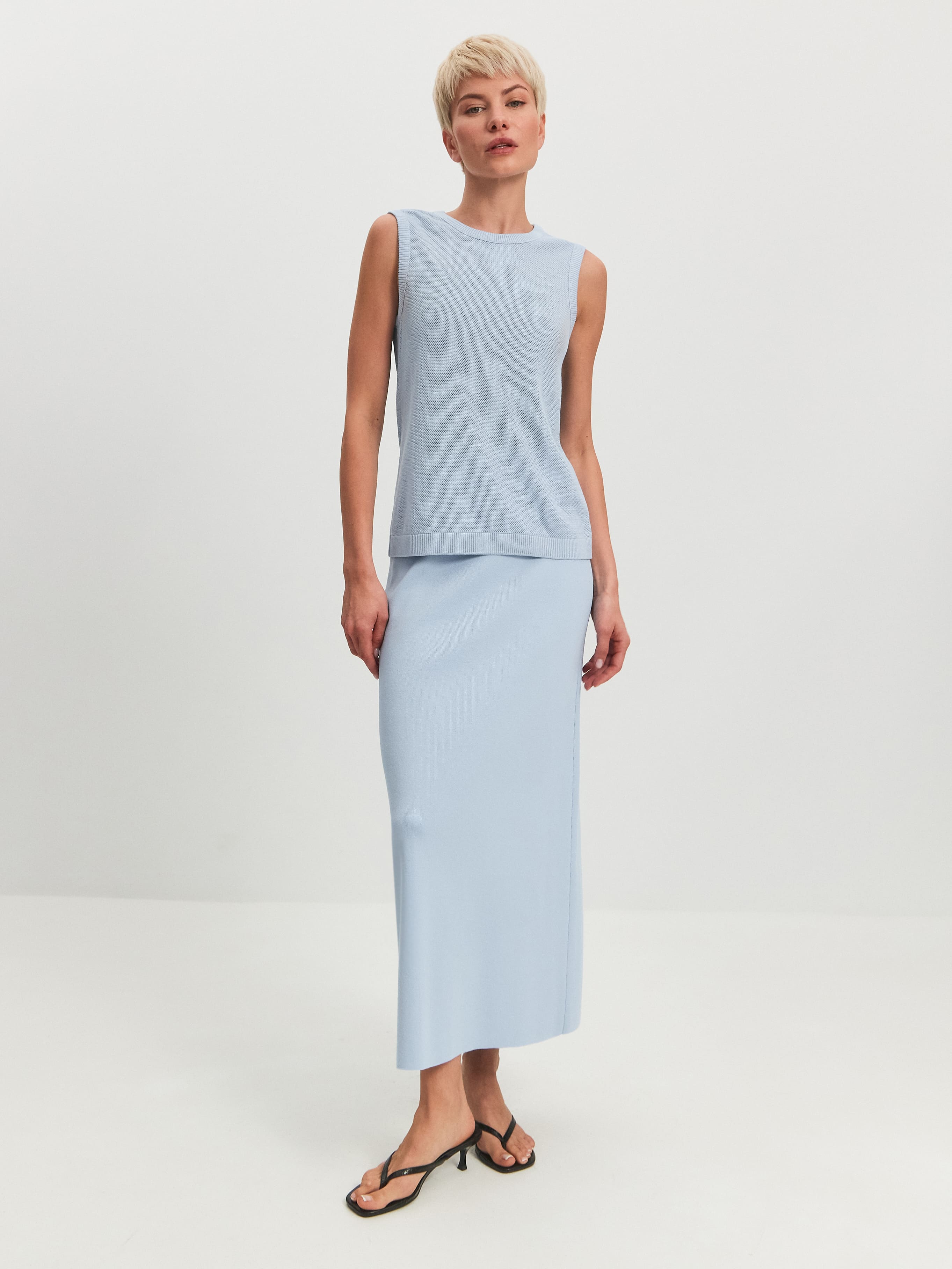 Моника юбка трикотажная (голубой, 40-42/164-170)